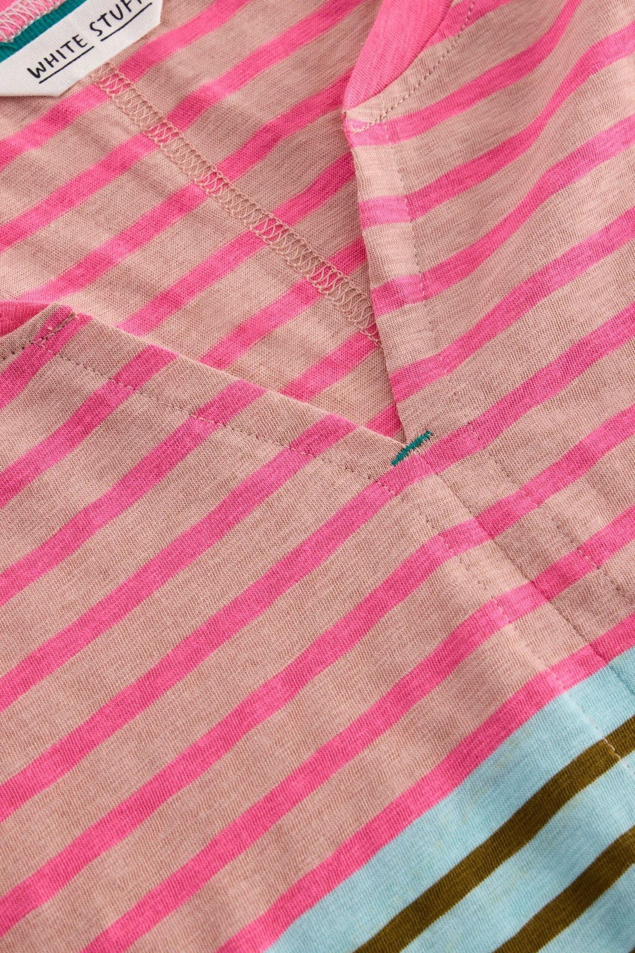 NELLY NOTCH NECK TEE PINK MULTI 4