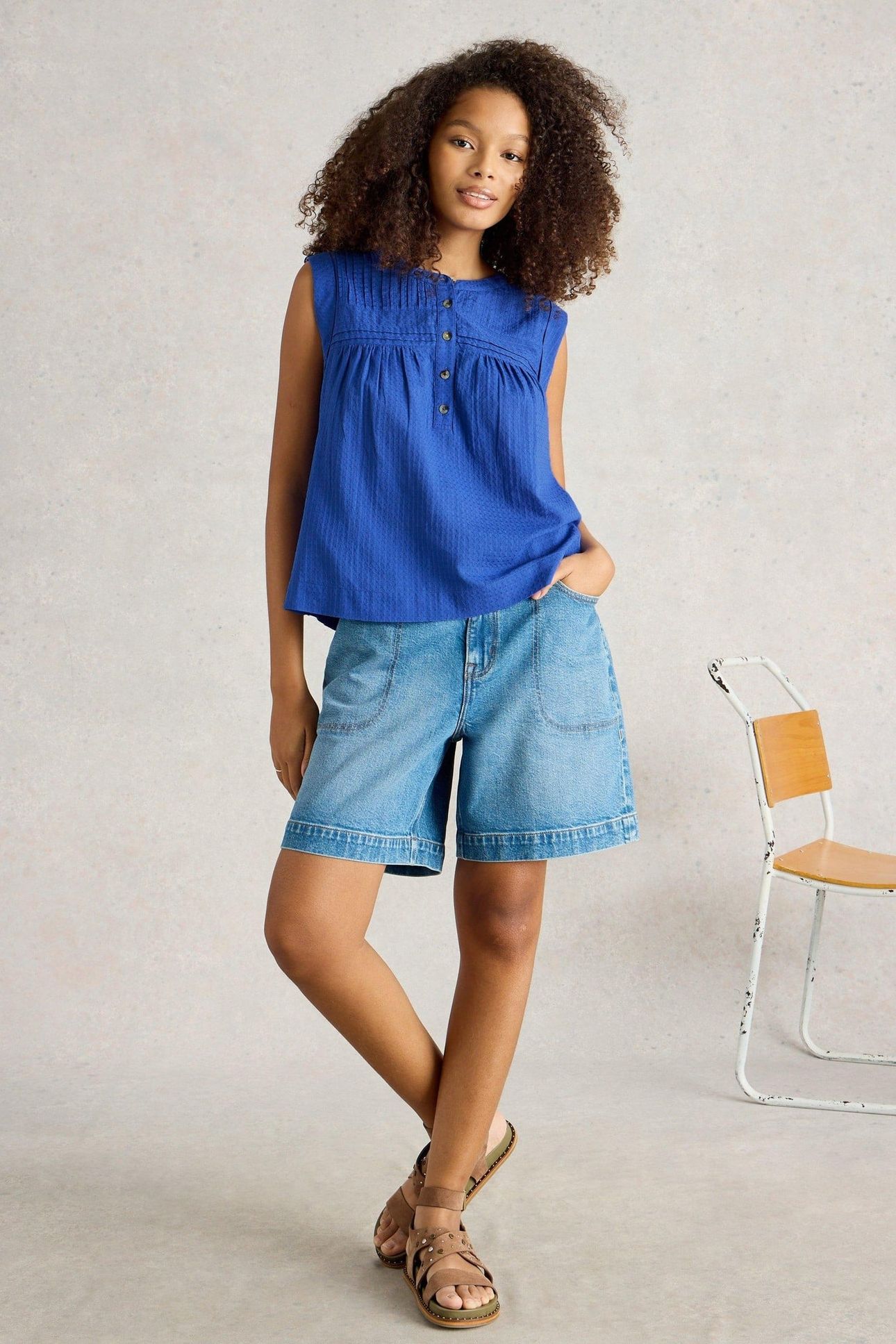 ISLA MIX TOP BRIGHT BLUE 1
