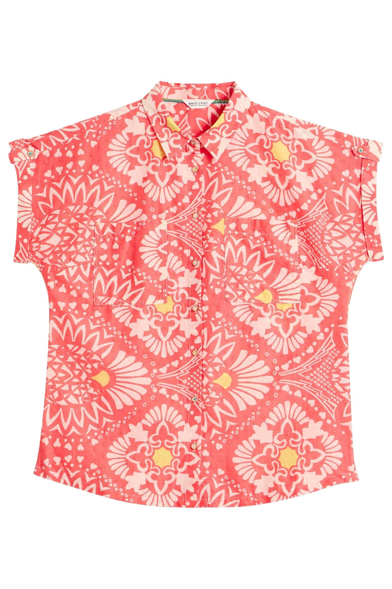 ELLIE ORGANIC COTTON SHIRT PINK PRINT 3