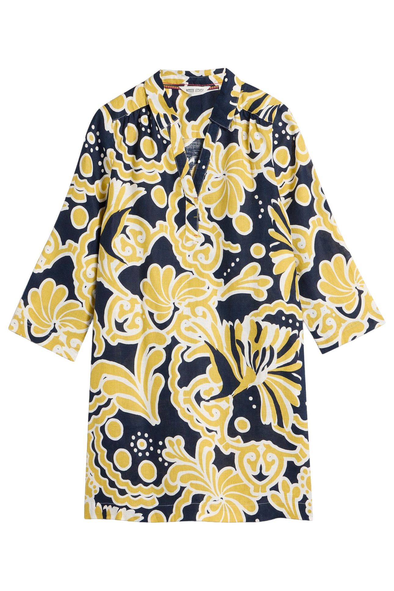BLAKE LINEN TUNIC YELLOW PRINT 3