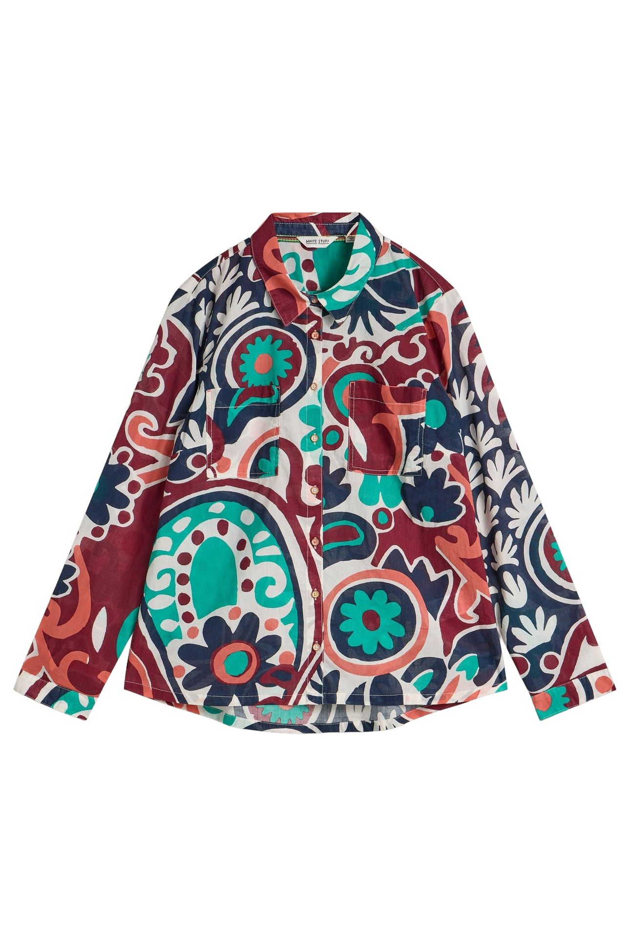 SOPHIE ORGANIC COTTON SHIRT BLACK MULTI 3