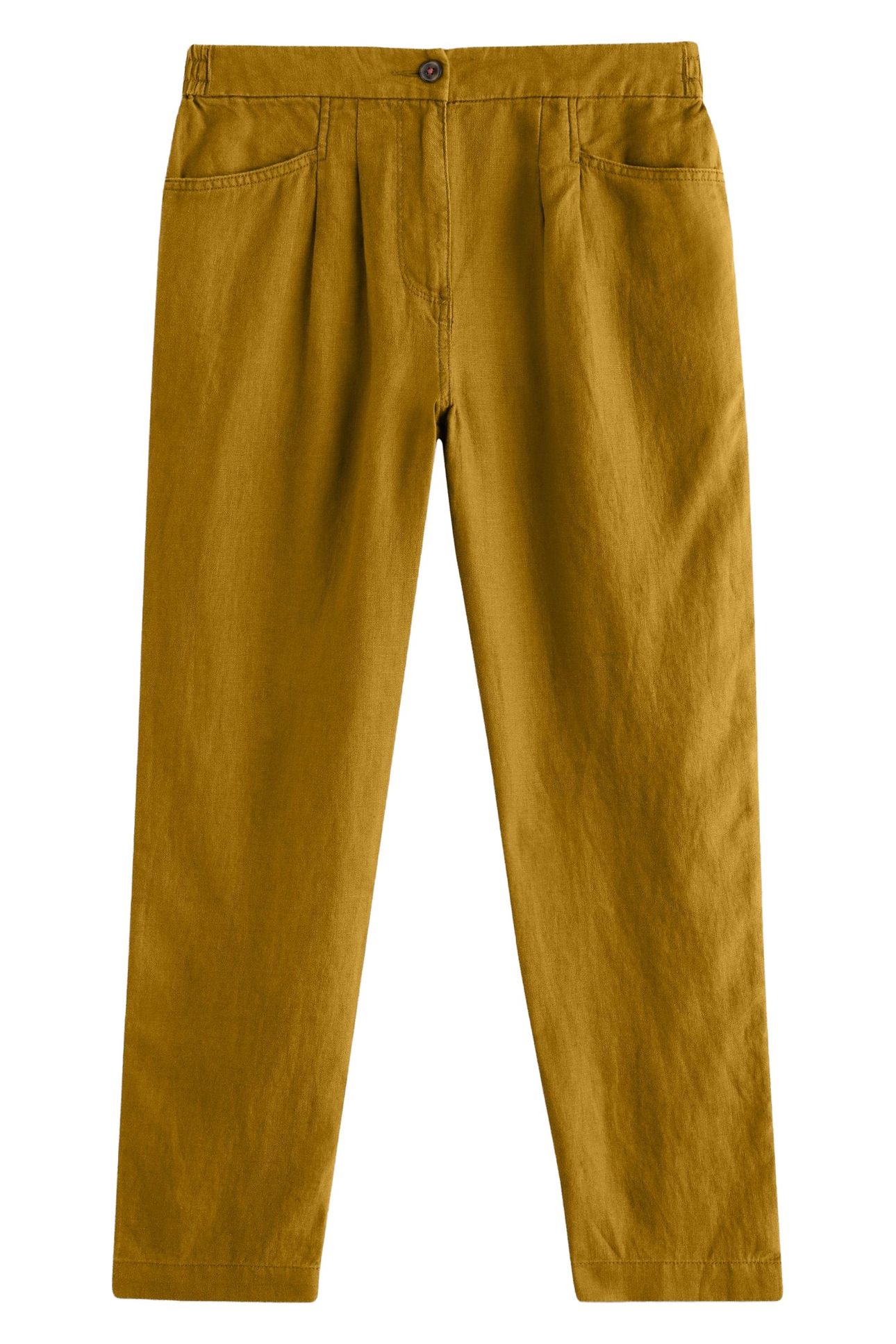 ROWENA LINEN TROUSER MID CHARTREUSE 3