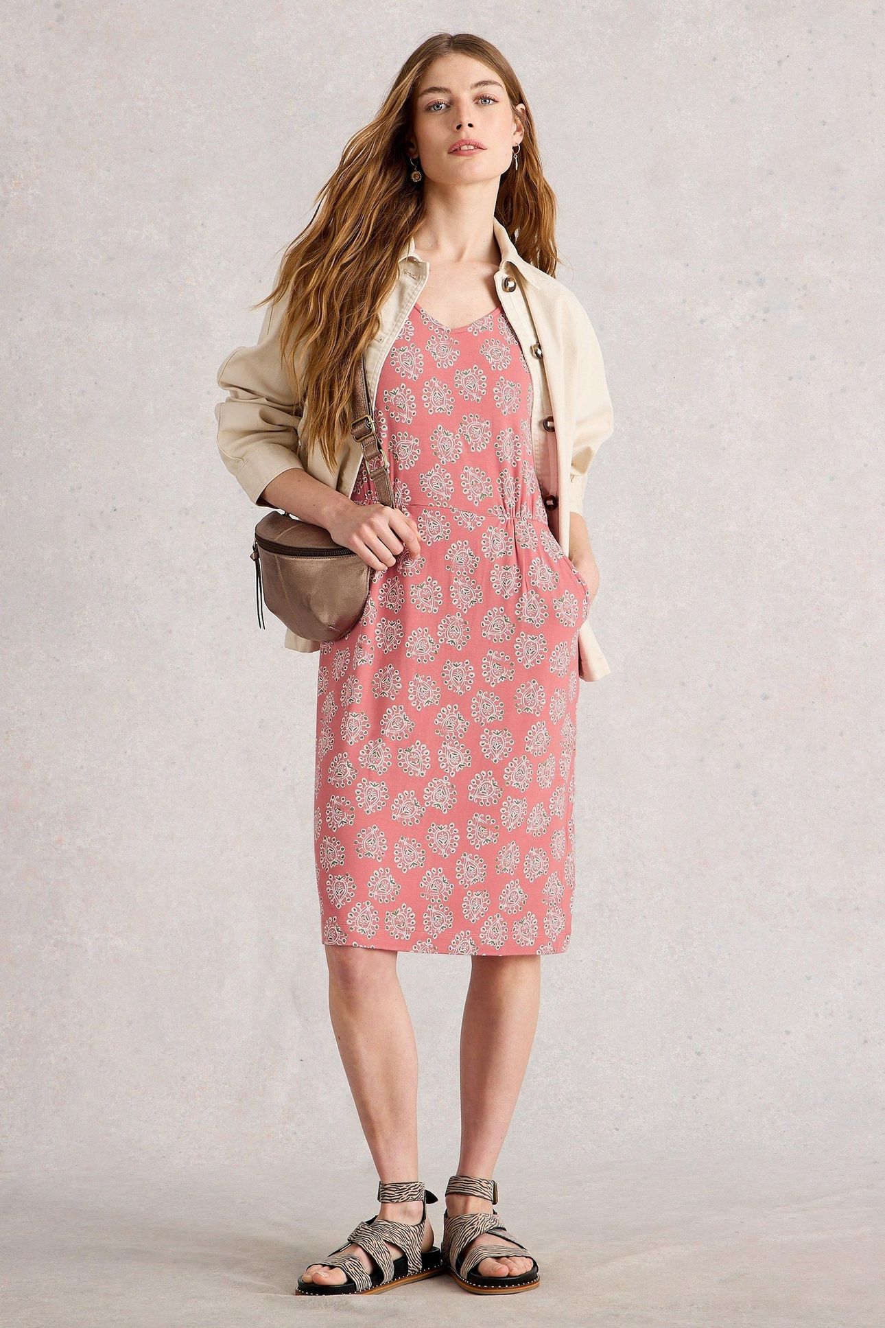 TALLIE JERSEY DRESS PINK PRINT 1