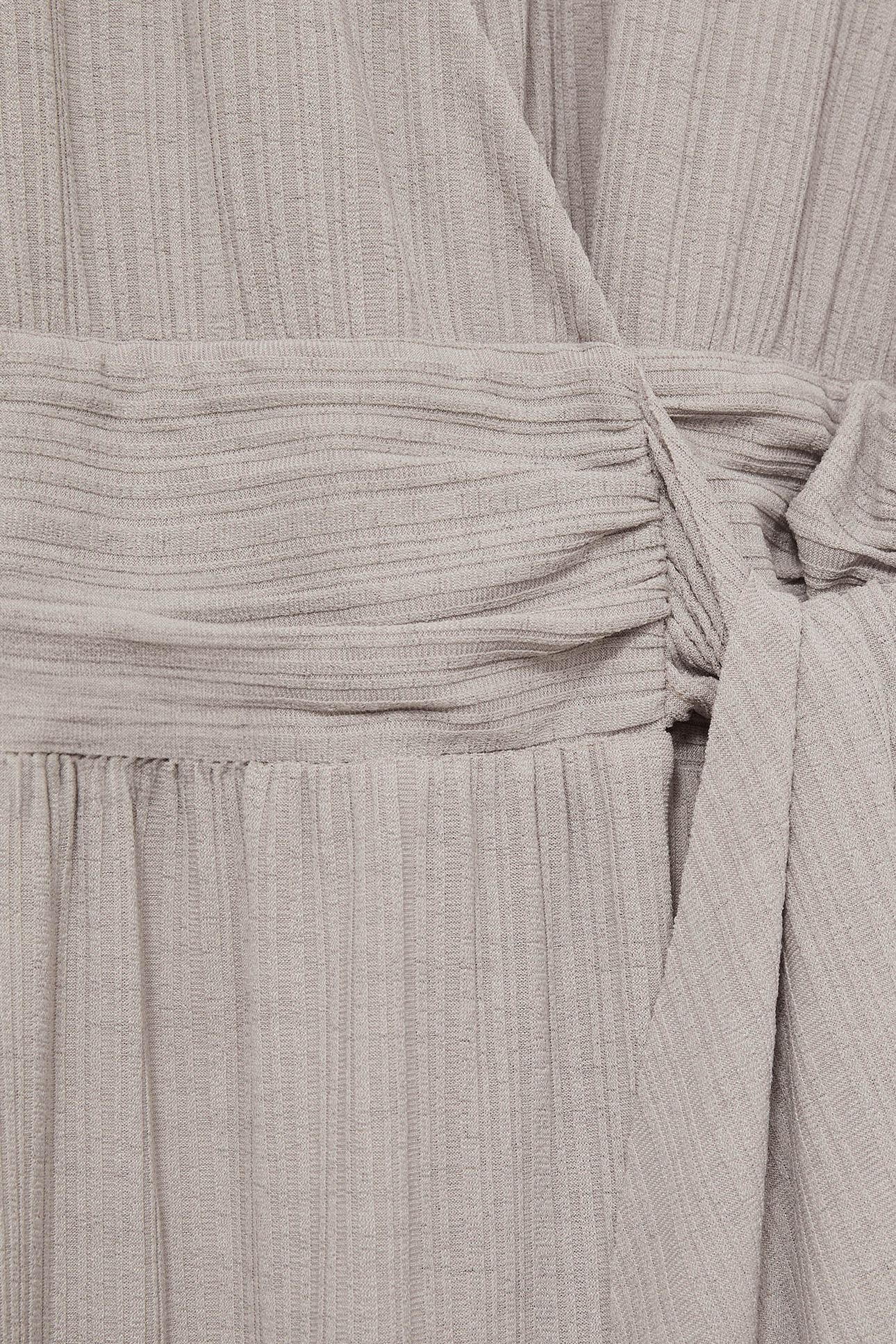 WRAP TIE MIDI JERSEY DRESS GREY 6