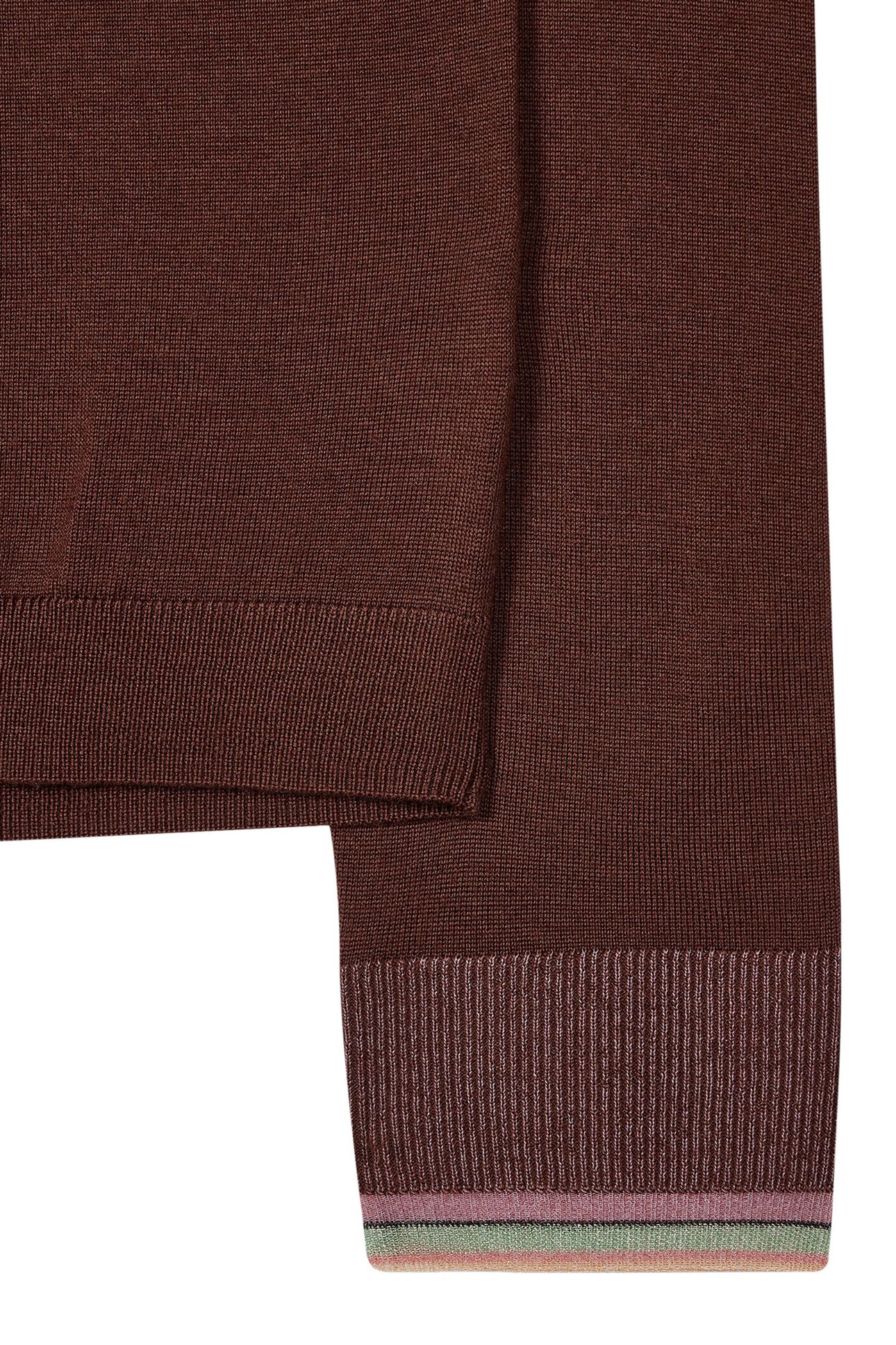 KNITTED SWEATER CREW NECK DARK BROWN 2