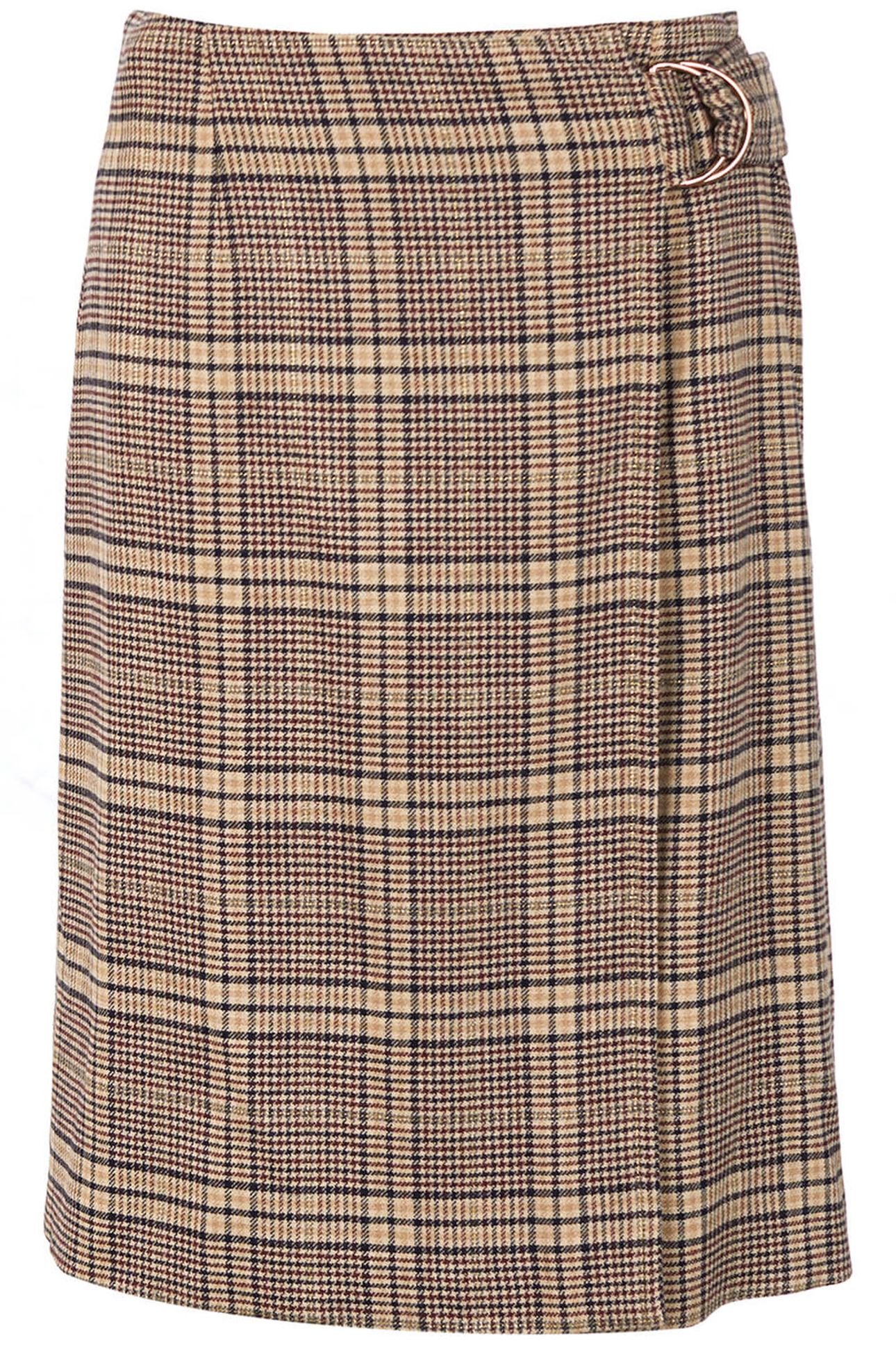 WRAP MIDI SKIRT IN BROWN 4