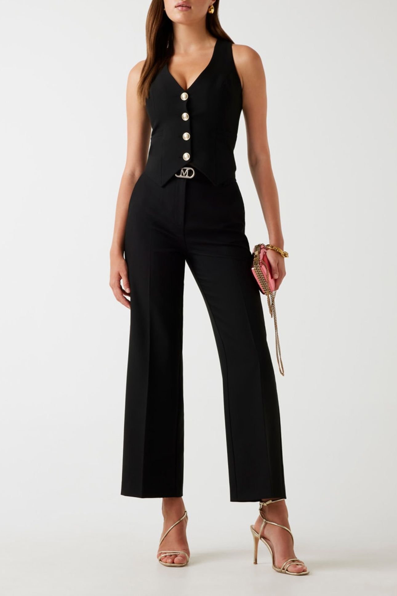 MARCIANO BY GUESS CELIA STRAIGHT PANT JET BLACK 2