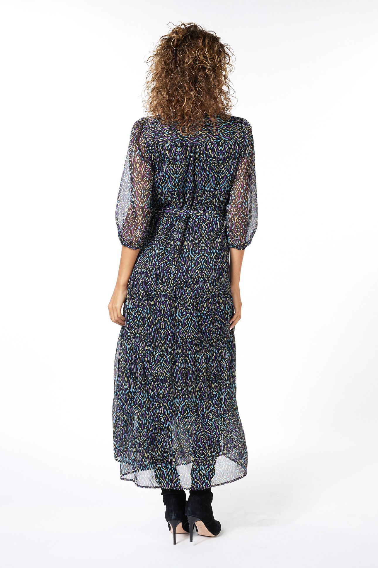 DRESS LAYERED WRAP OVER MAGICAL EARTH PRINT 4