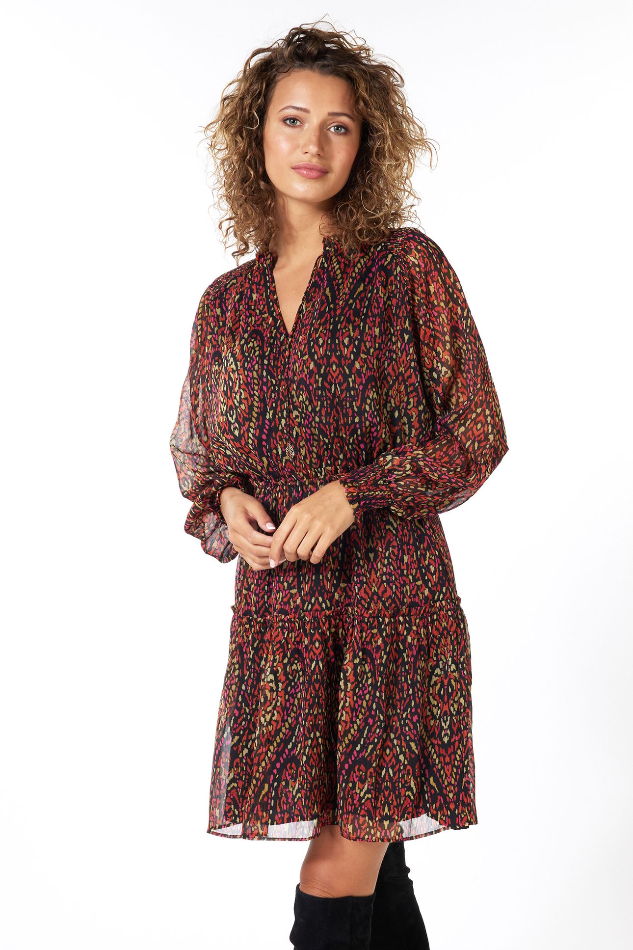 DRESS SHORT CHIFFON REWILDING PRINT 3