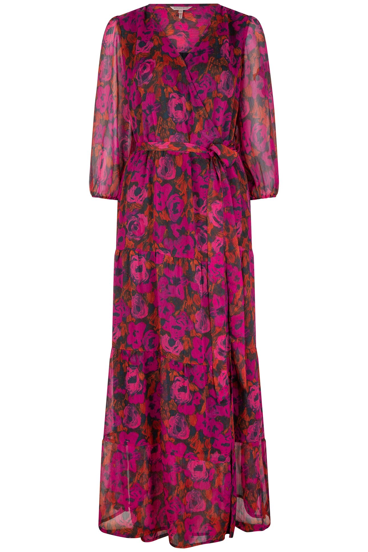 DRESS LONG WRAP OVER FLORAL WILDING PRINT 6