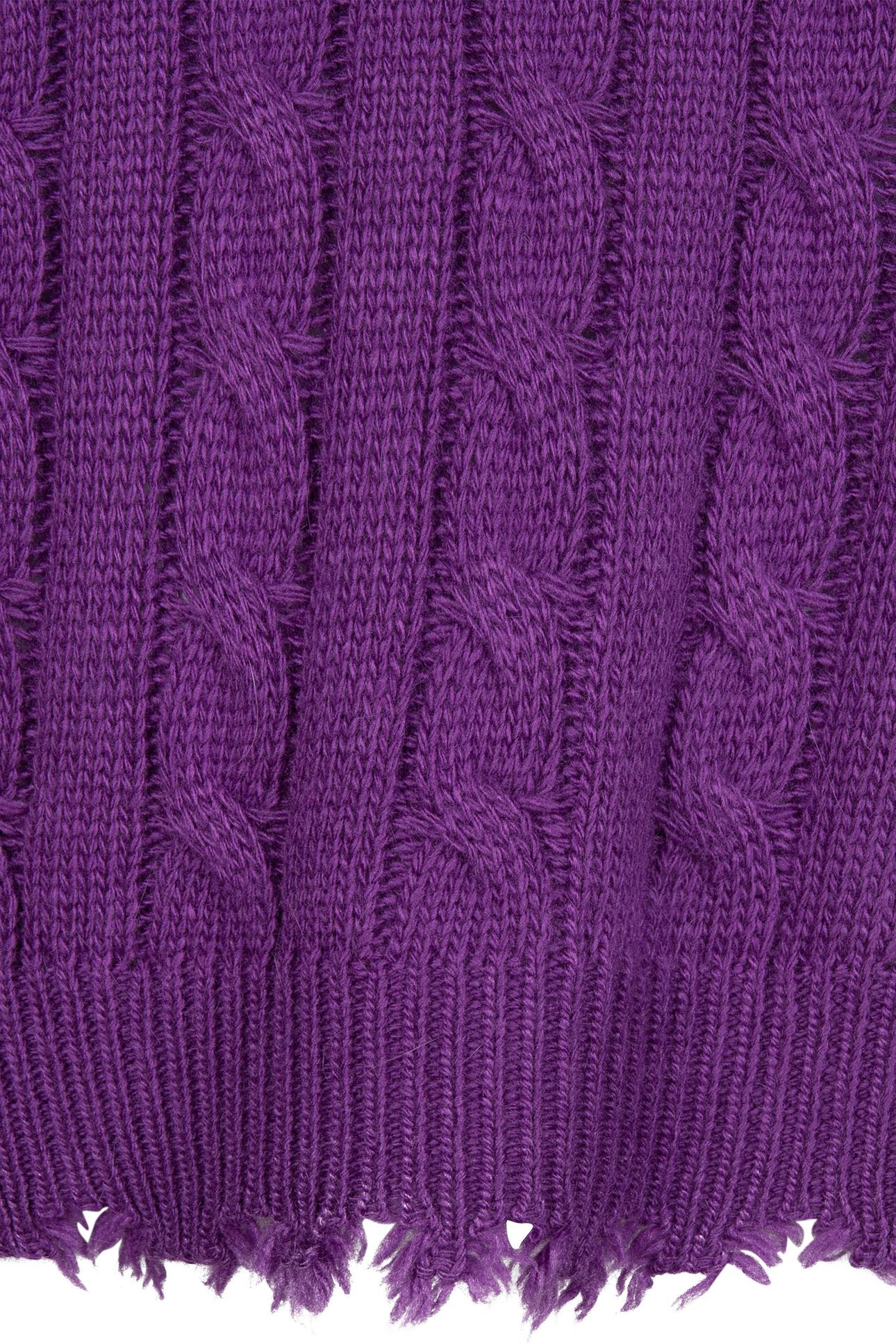 SWEATER CABLES RAW EDGE DEEP LAVENDER 8