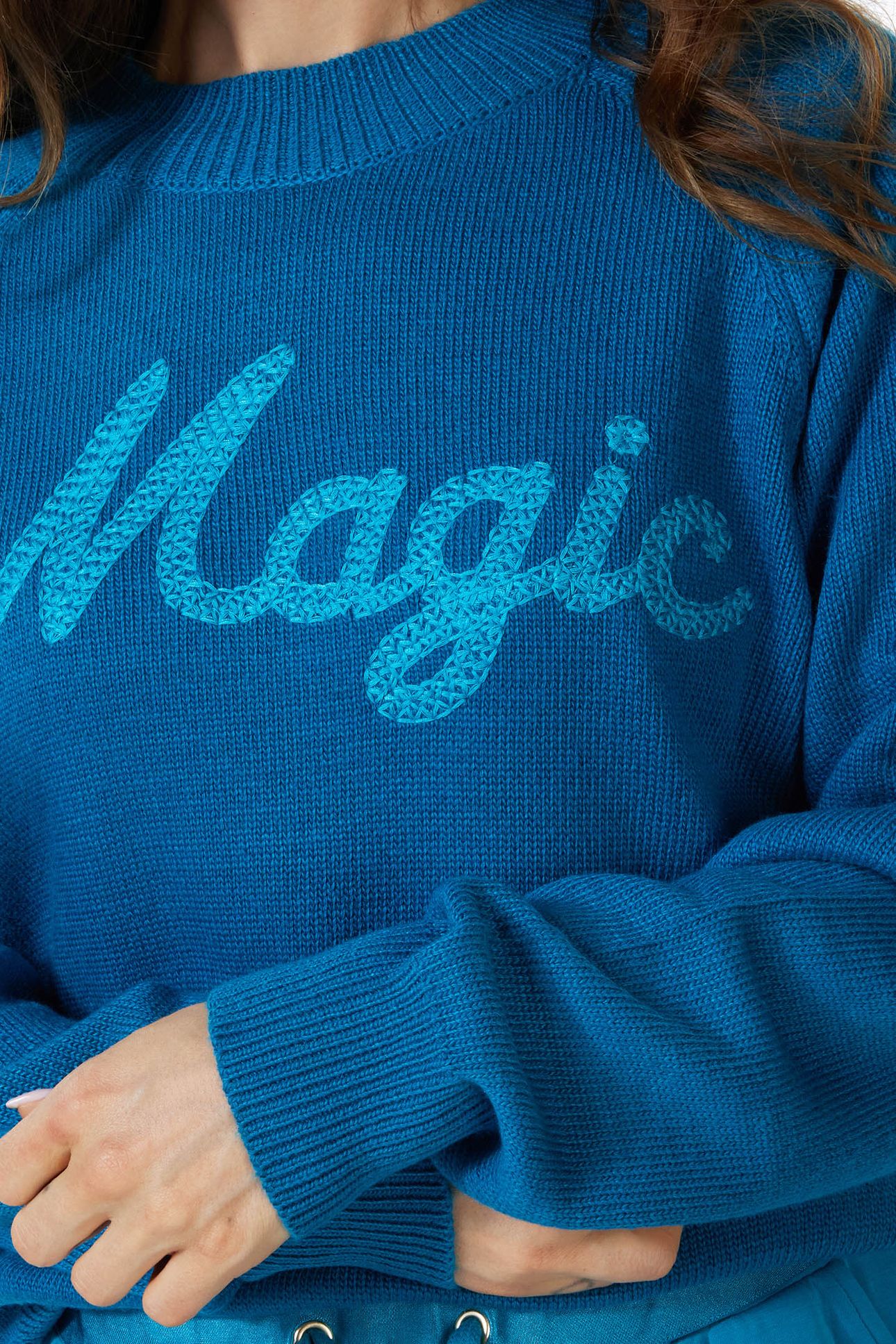 SWEATER “MAGIC” INTARSIA PETROL 6