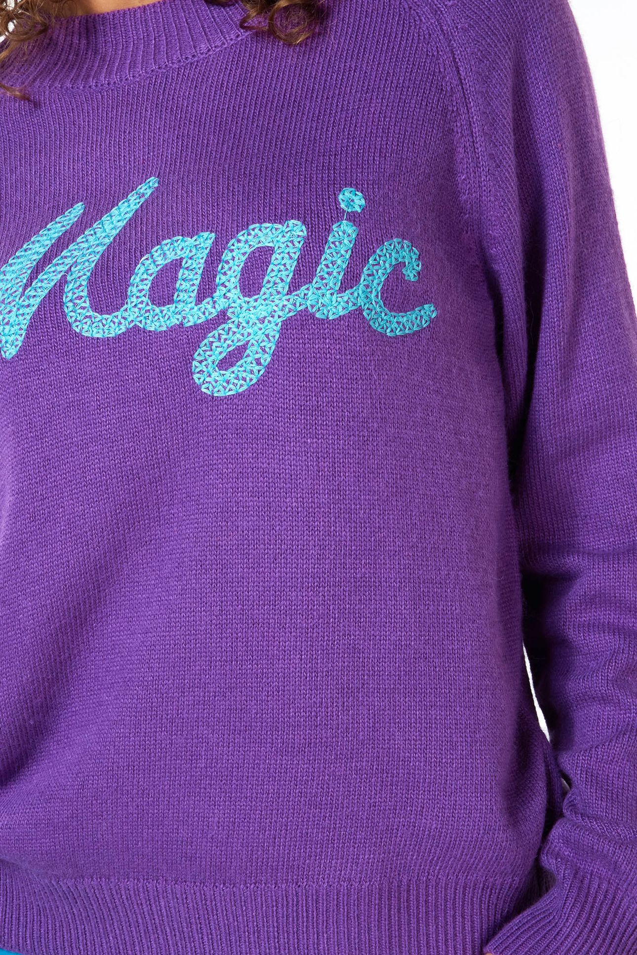 SWEATER “MAGIC” INTARSIA DEEP LAVENDER 7