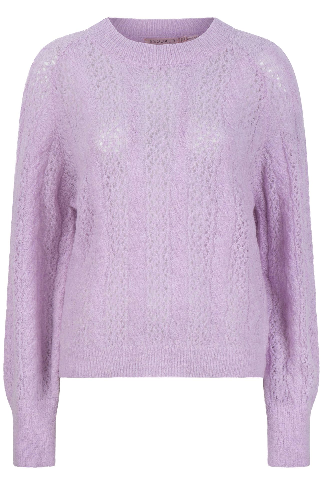 SWEATER CABLE AJOUR LILAC 5