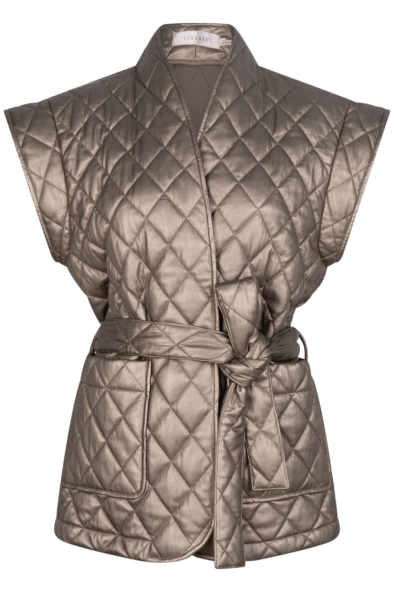 GILET PADDED PU SOFT GOLD 6