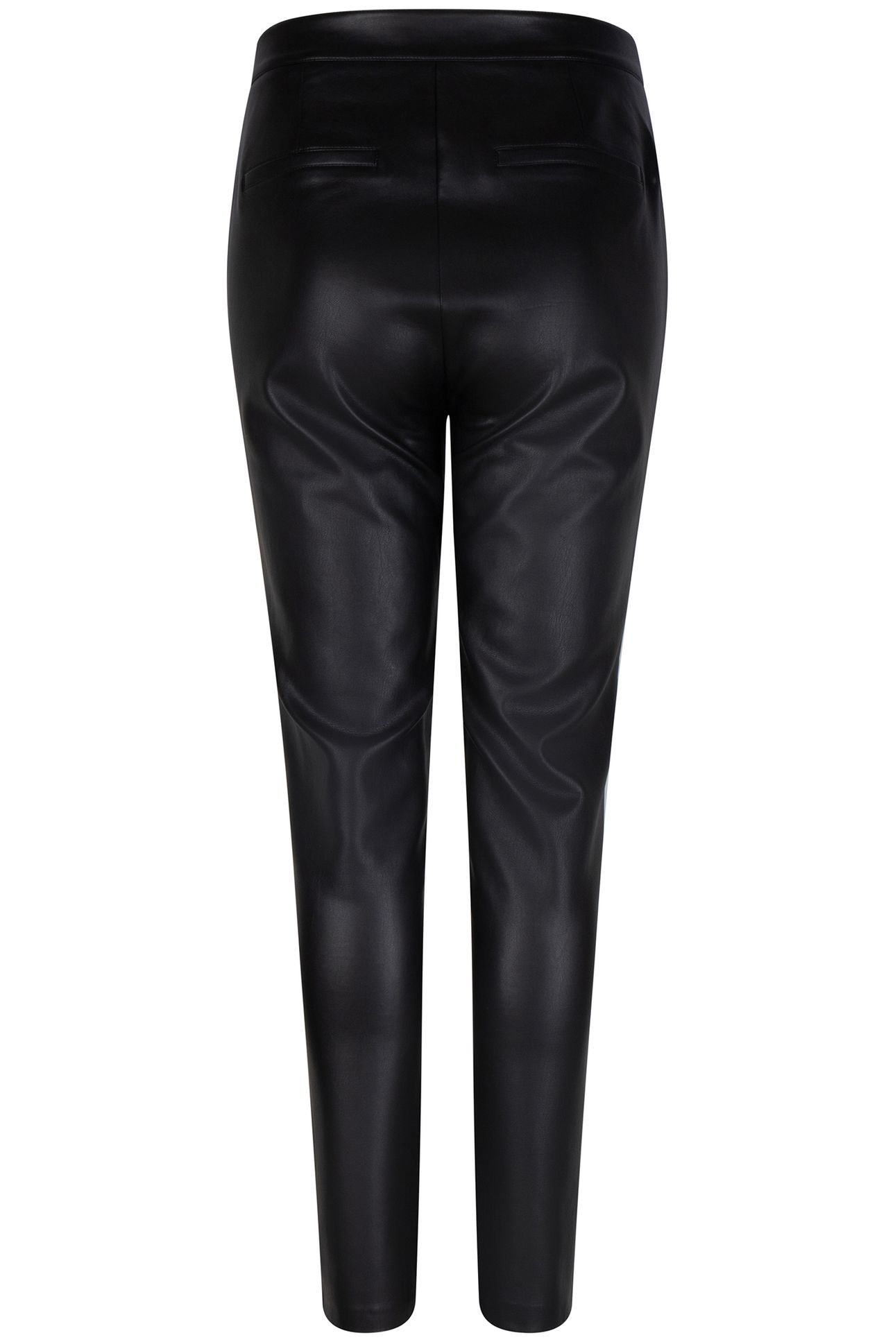 TROUSERS BUTTON CLOSURE PU BLACK 4