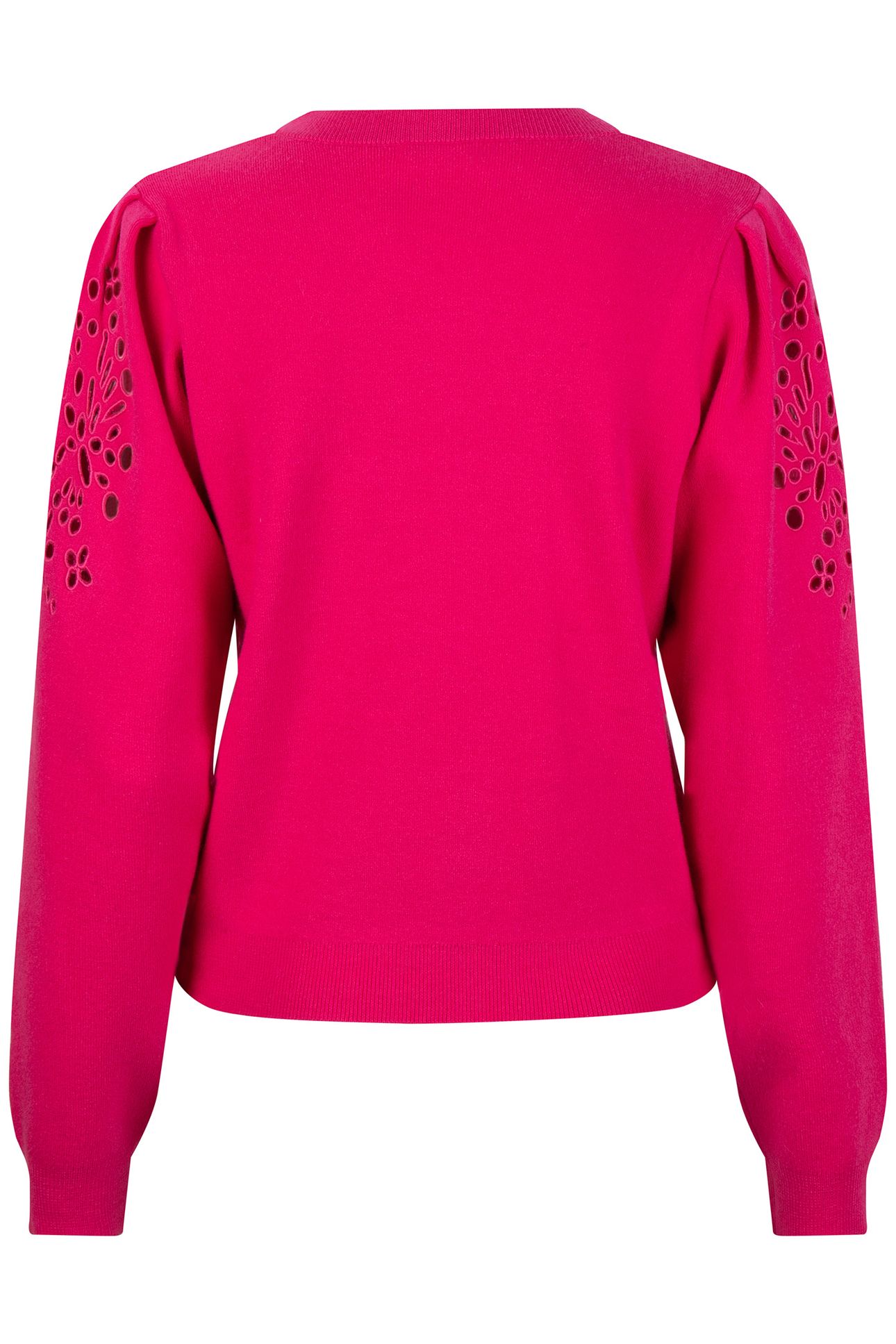 SWEATER EMBROIDERY ANGLAISE FUCHSIA 7