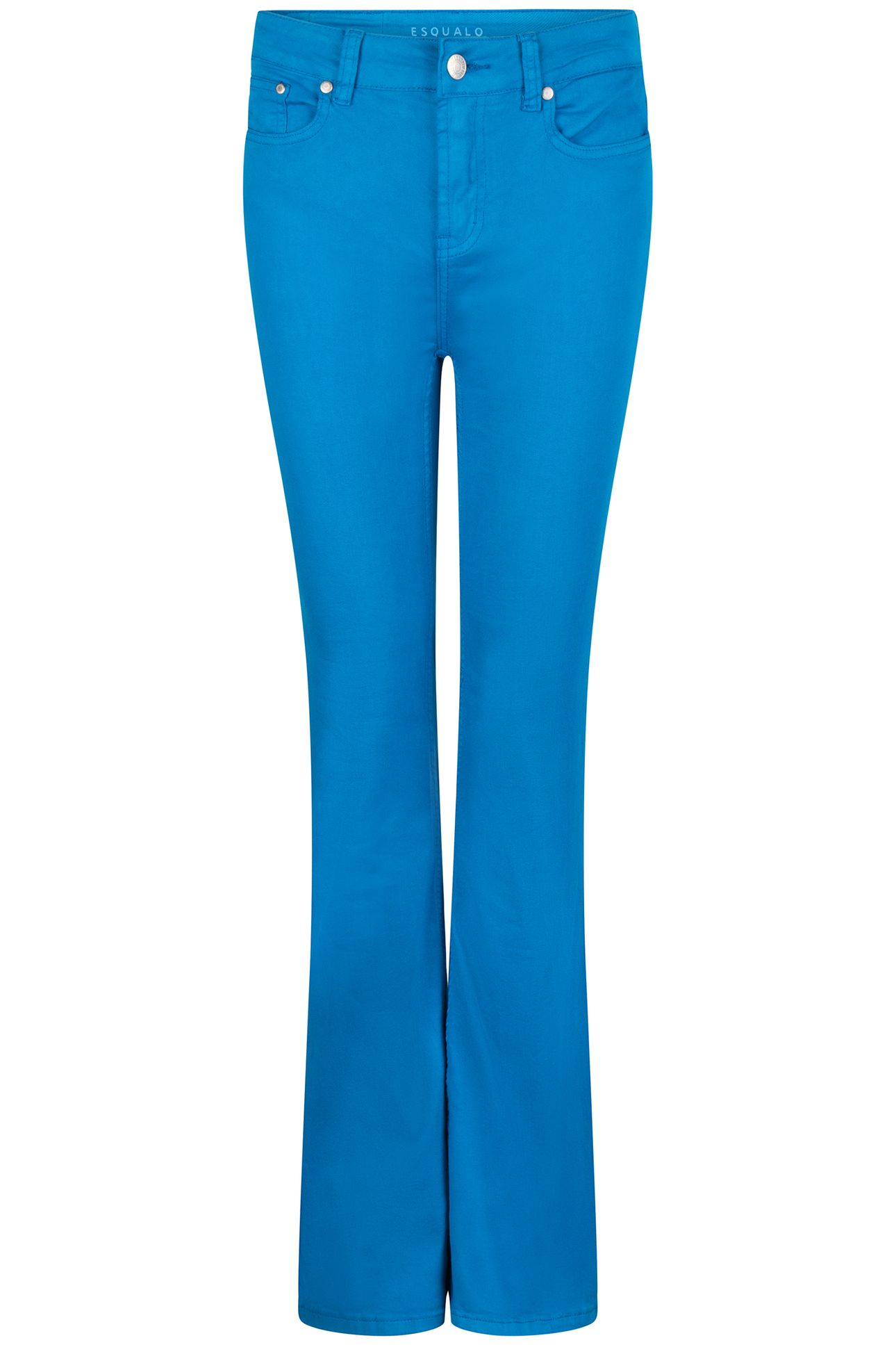 TROUSERS COLORED DENIM FLAIR PETROL 3