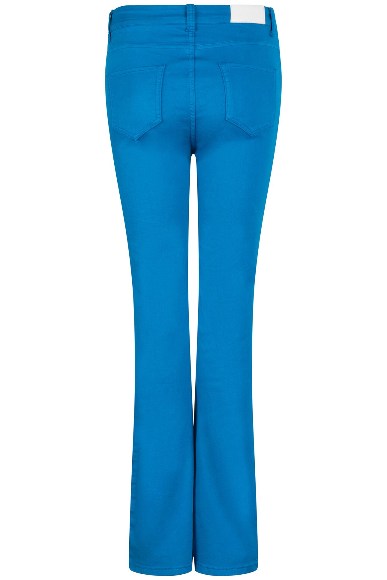 TROUSERS COLORED DENIM FLAIR PETROL 4