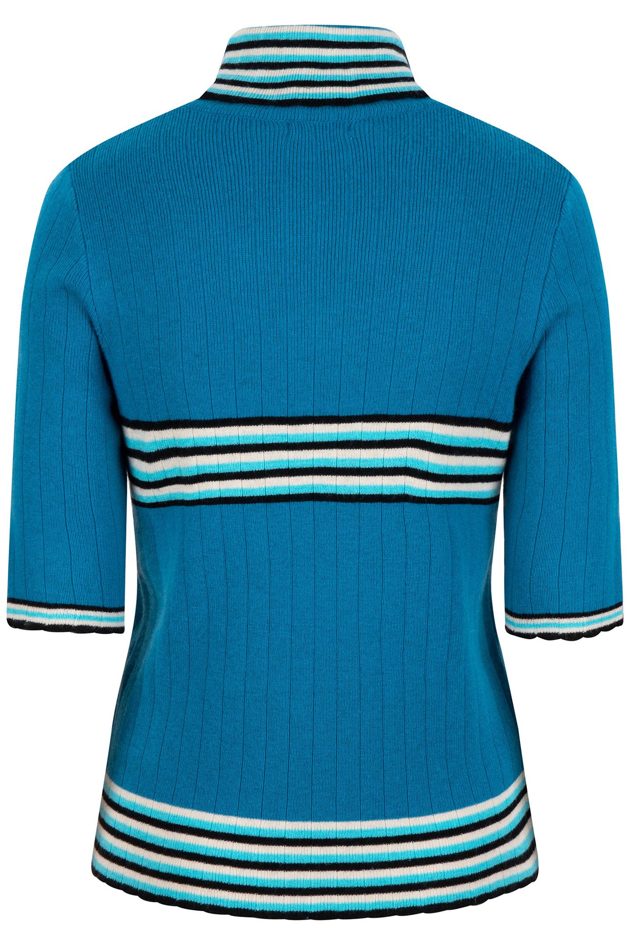TOP COL SCALLOPED EDGES PETROL 4
