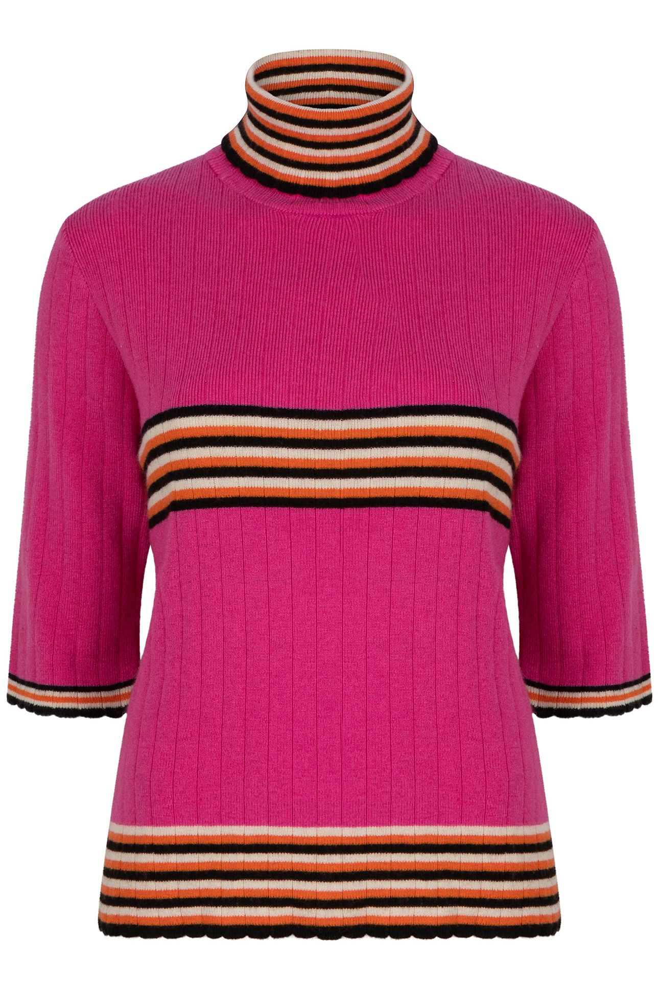 TOP COL SCALLOPED EDGES FUCHSIA 5