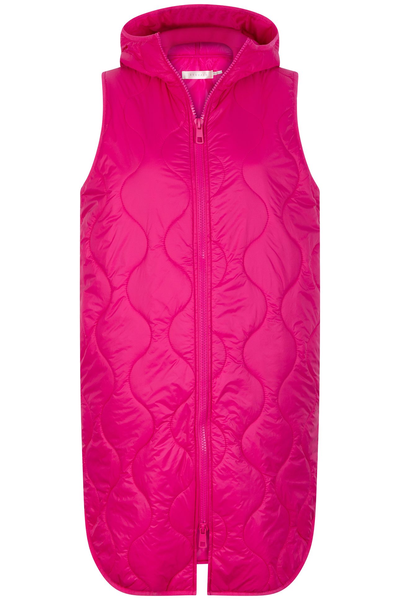 BODYWARMER QUILTED LONG FUCHSIA 7