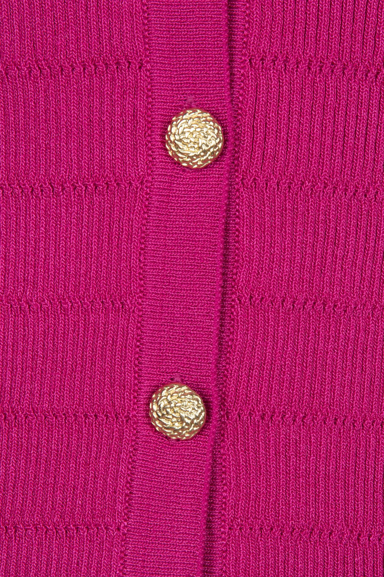CARDIGAN SHORT FANCY KNIT FUCHSIA 8