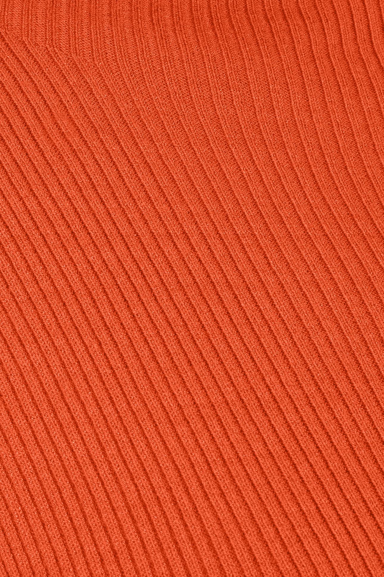 TOP RIB SLV/LSS BUTTONS COL ORANGE 3
