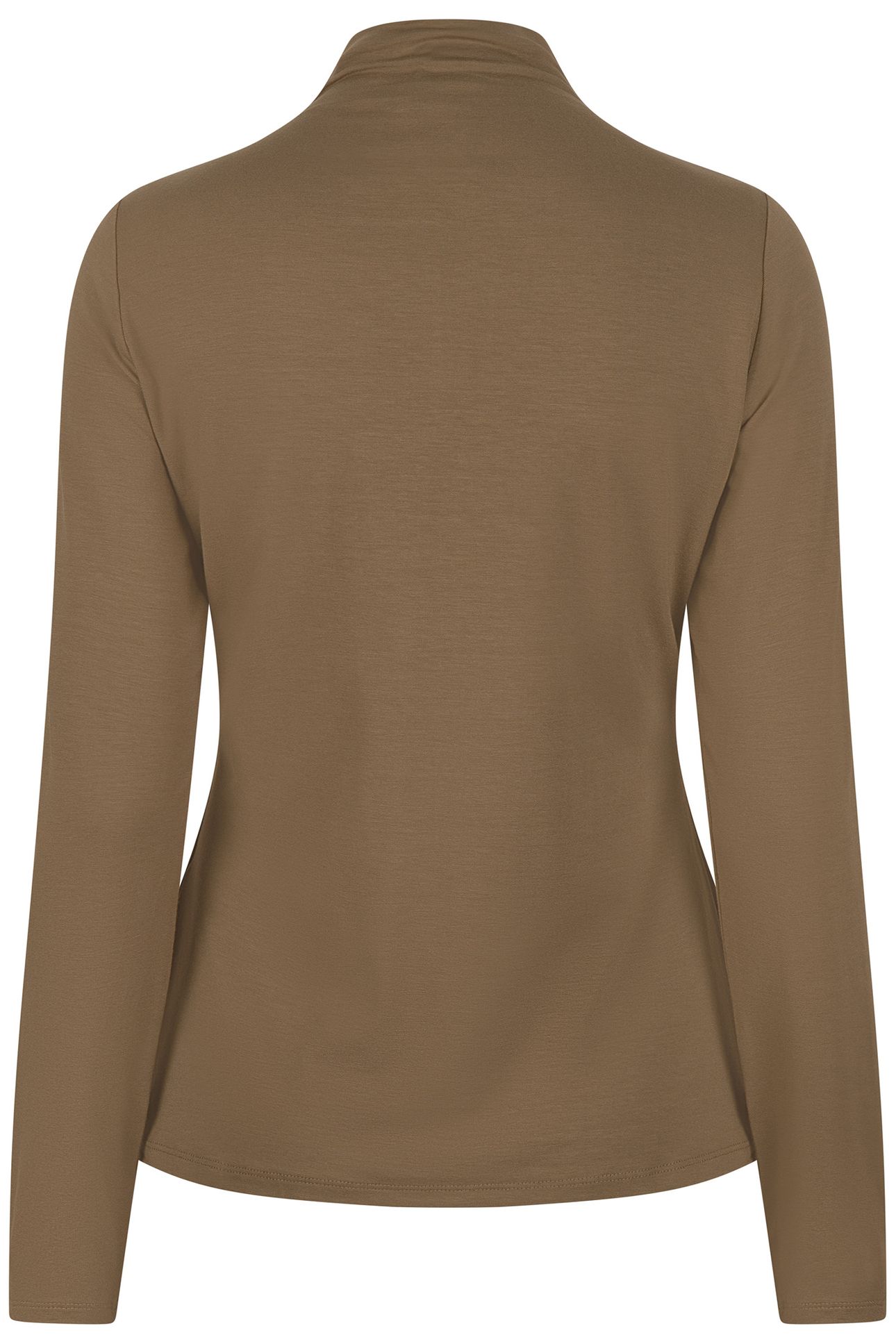 TOP SMOCKED NECKLINE SOLID SJ ARMY GREEN 4