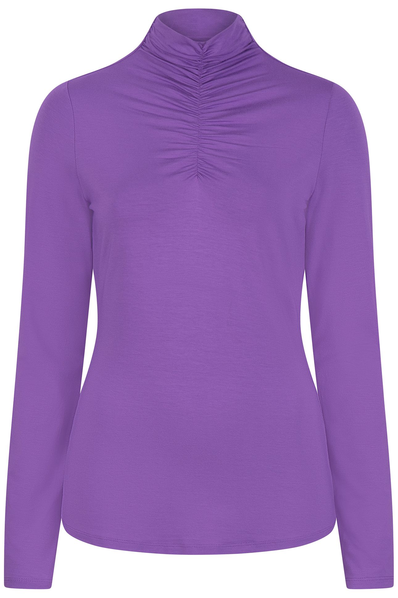 TOP SMOCKED NECKLINE SOLID SJ DEEP LAVENDER 5