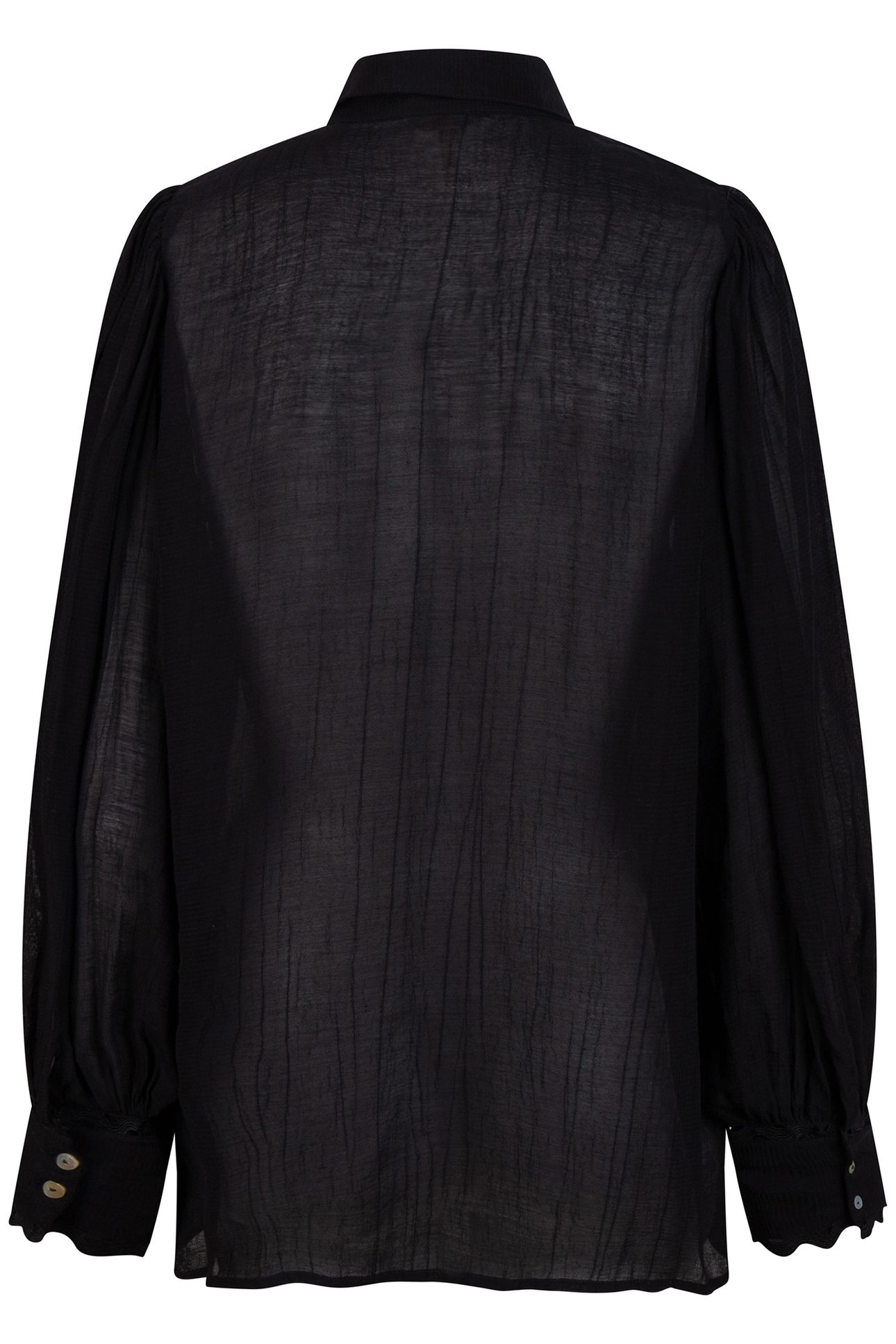 BLOUSE PUFF SLVE BLACK 8
