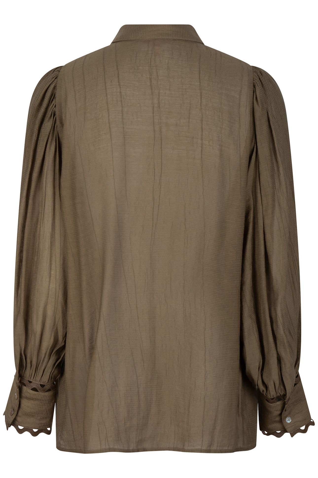 BLOUSE PUFF SLVE ARMY GREEN 7