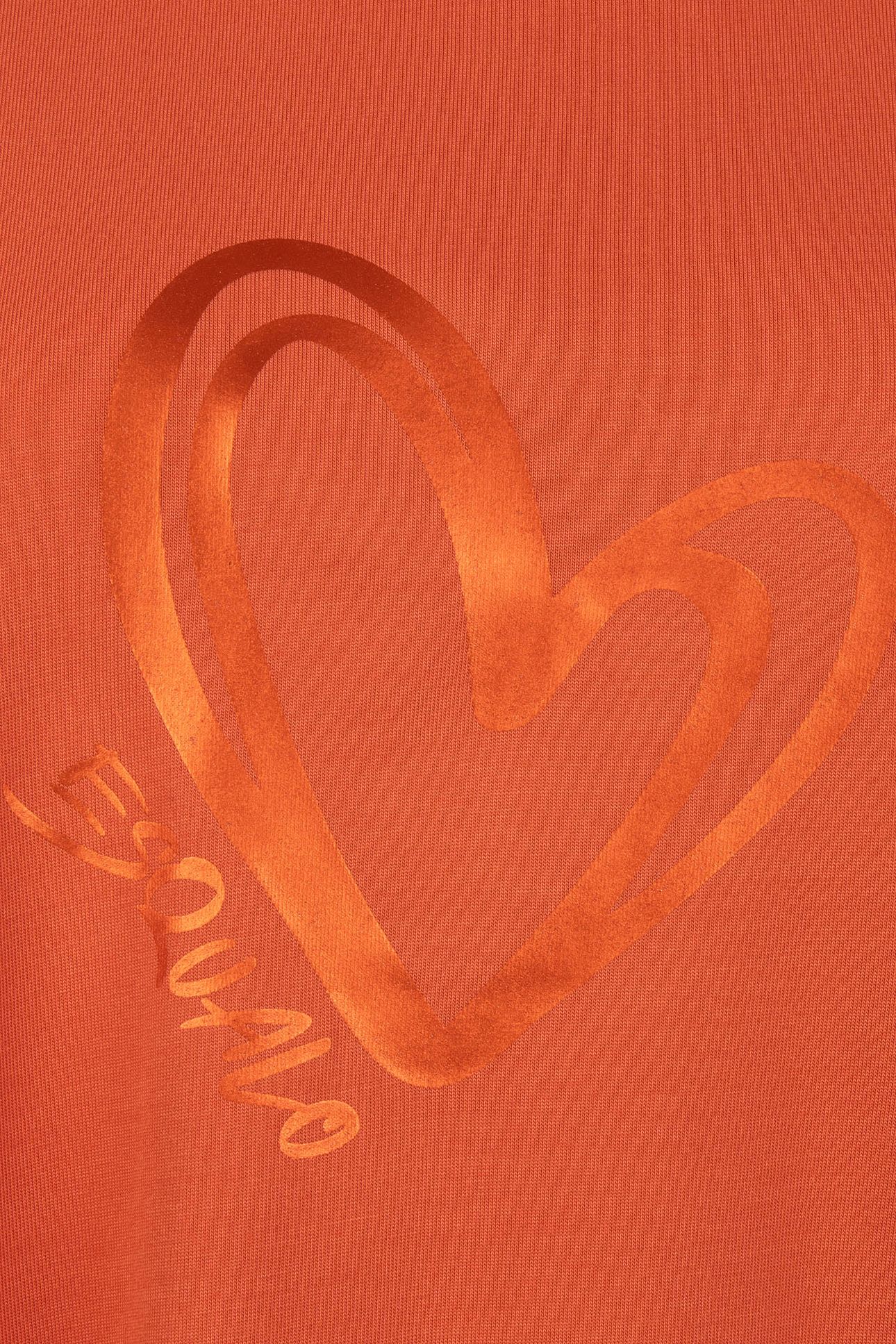 T-SHIRT MODAL TURN UP SLEEVE RUST 8