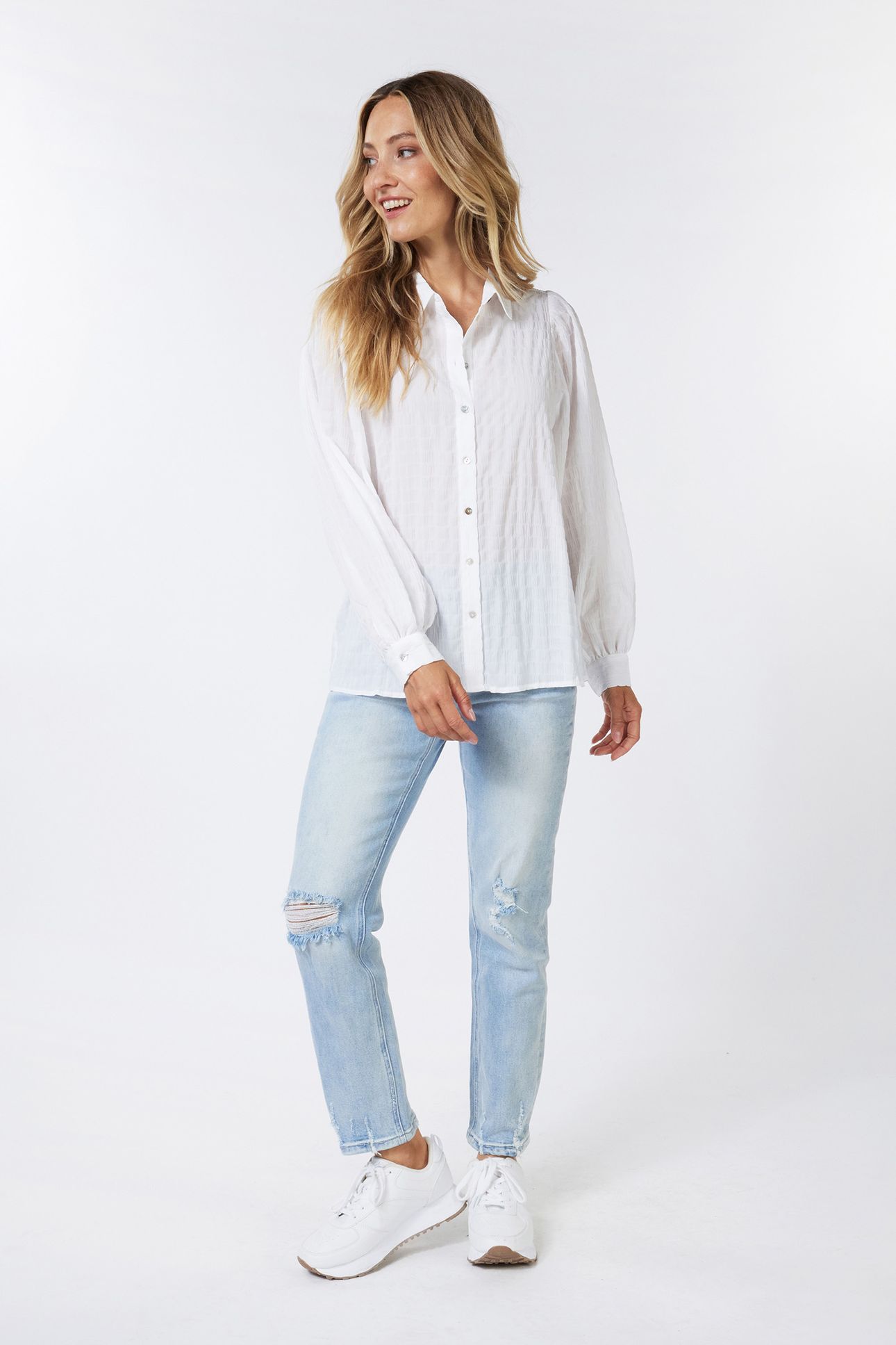BLOUSE STRUCTURE FABRIC OFF WHITE 2