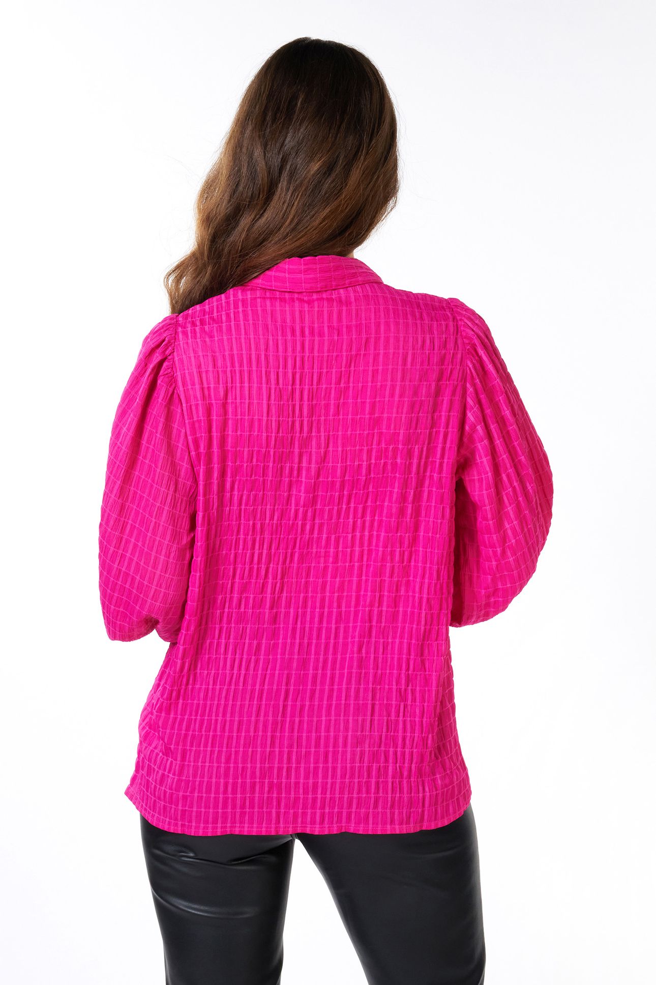 BLOUSE STRUCTURE FABRIC FUCHSIA 3