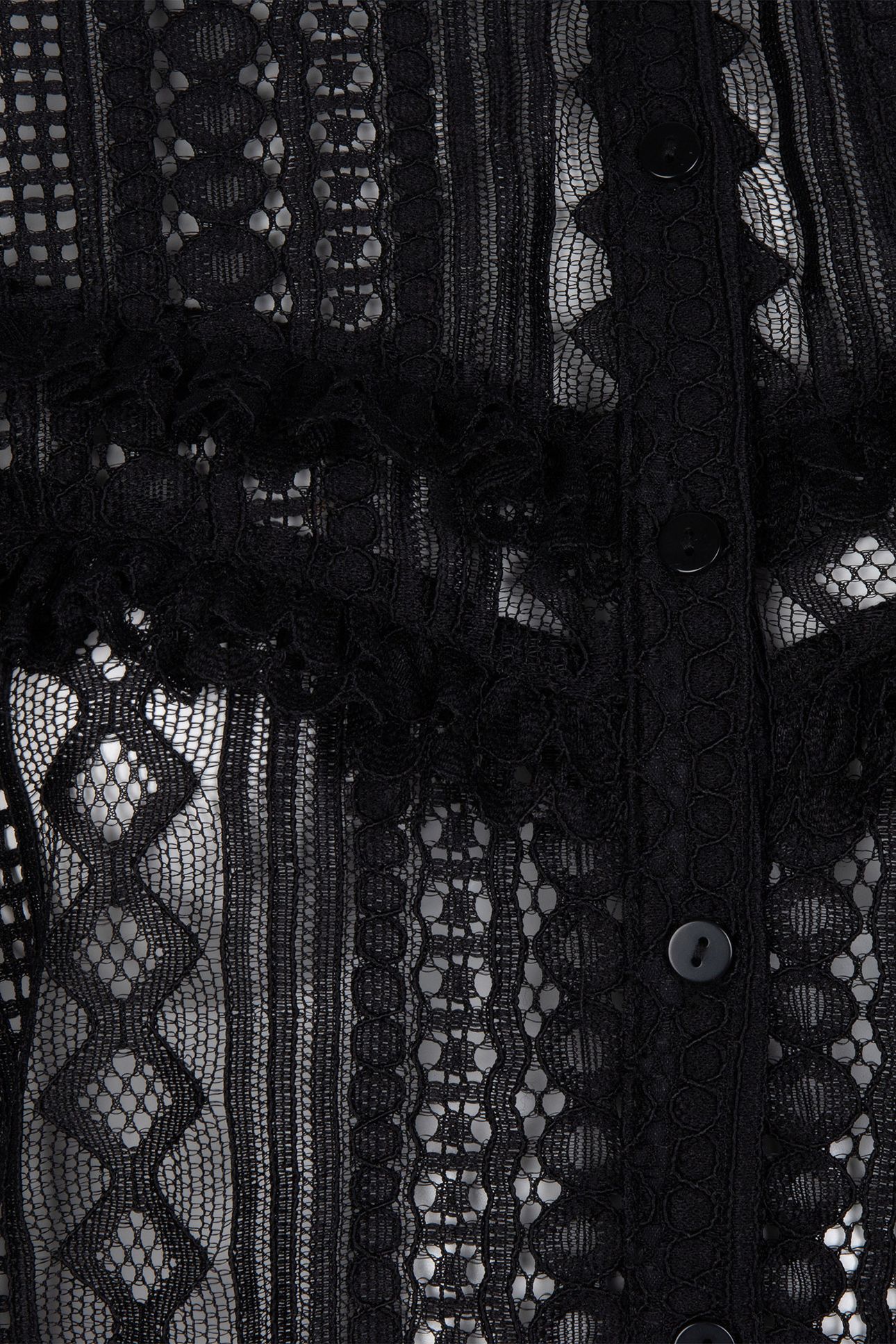 BLOUSE LACE PUFF SLVE BLACK 8
