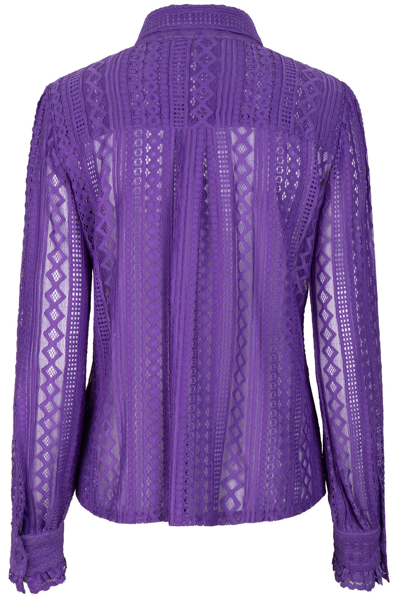 BLOUSE LACE PUFF SLVE DEEP LAVENDER 6
