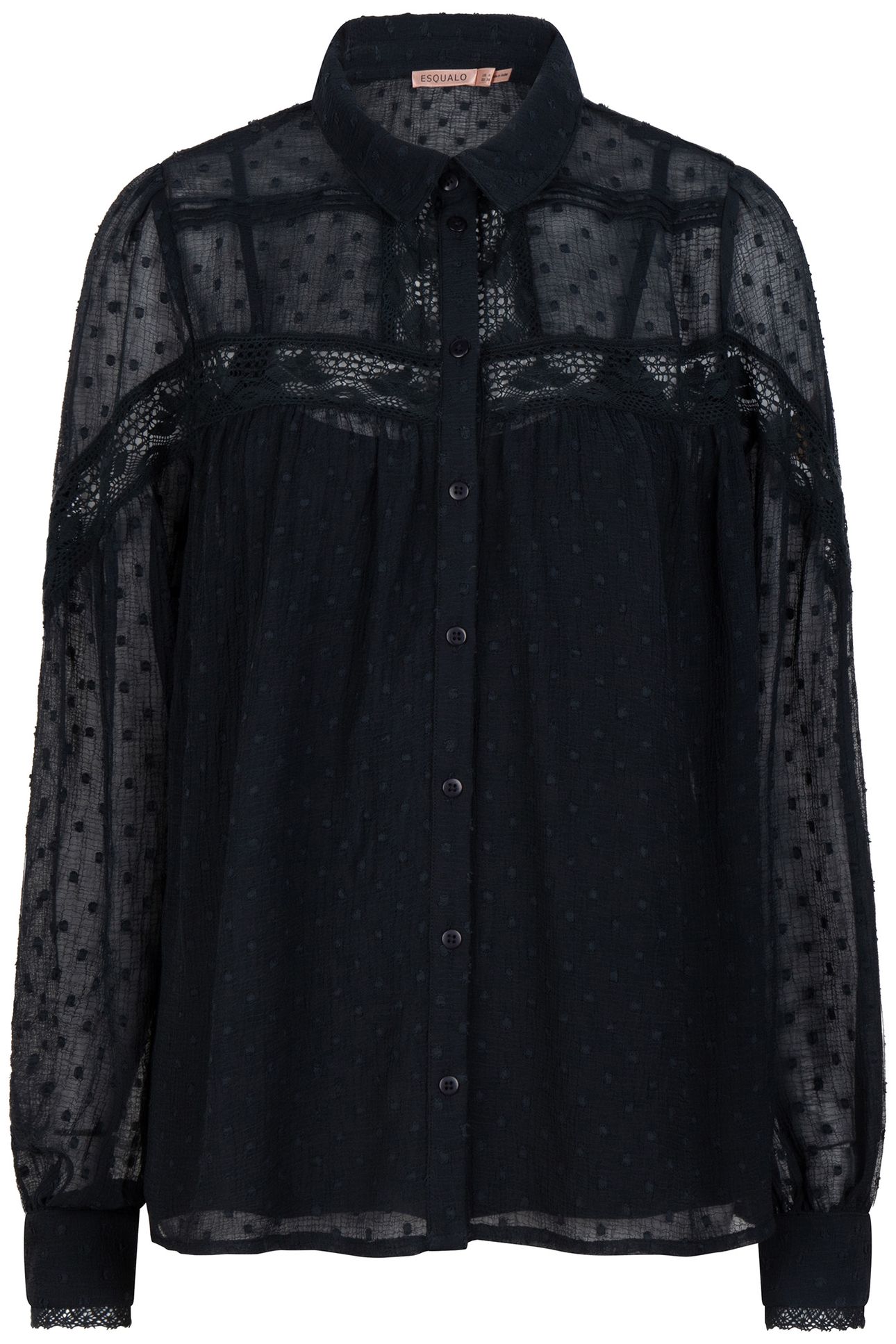 BLOUSE TAPES PLUMETIS BLACK 5