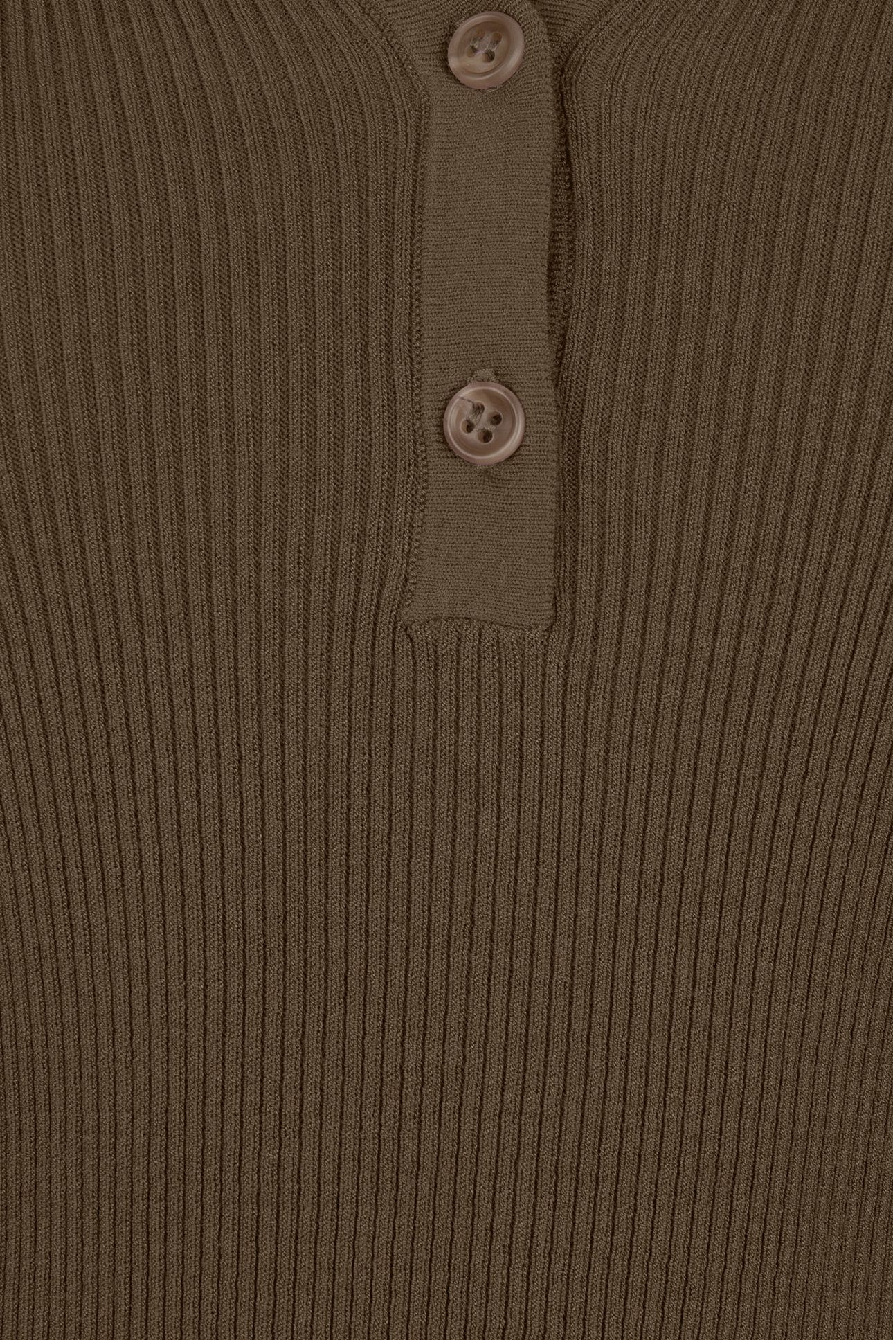 SWEATER POLO COLLAR LONG SLVE ARMY GREEN 5