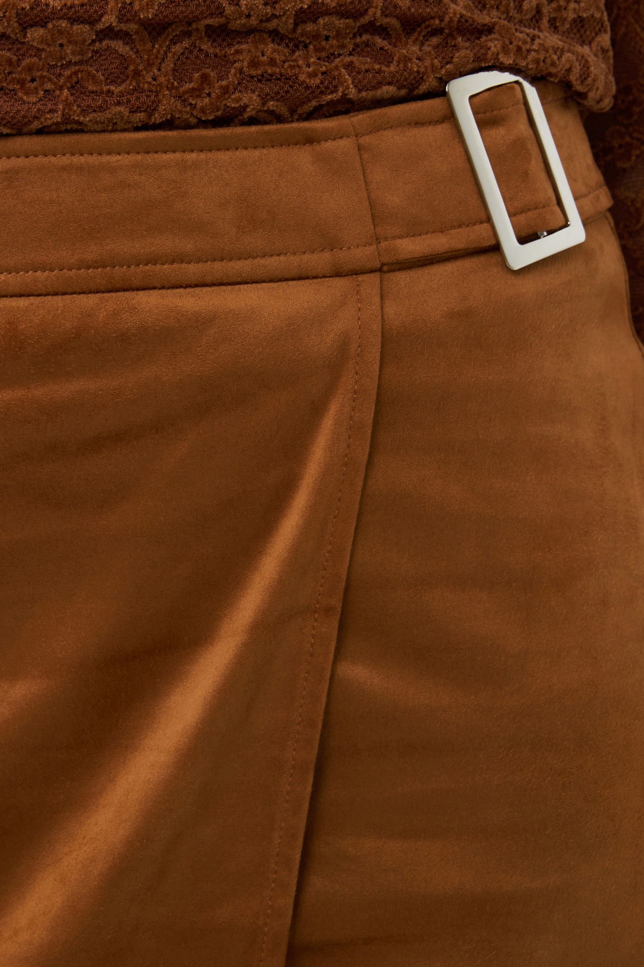 SKIRT OVERLAP SUEDINE CAMEL 9