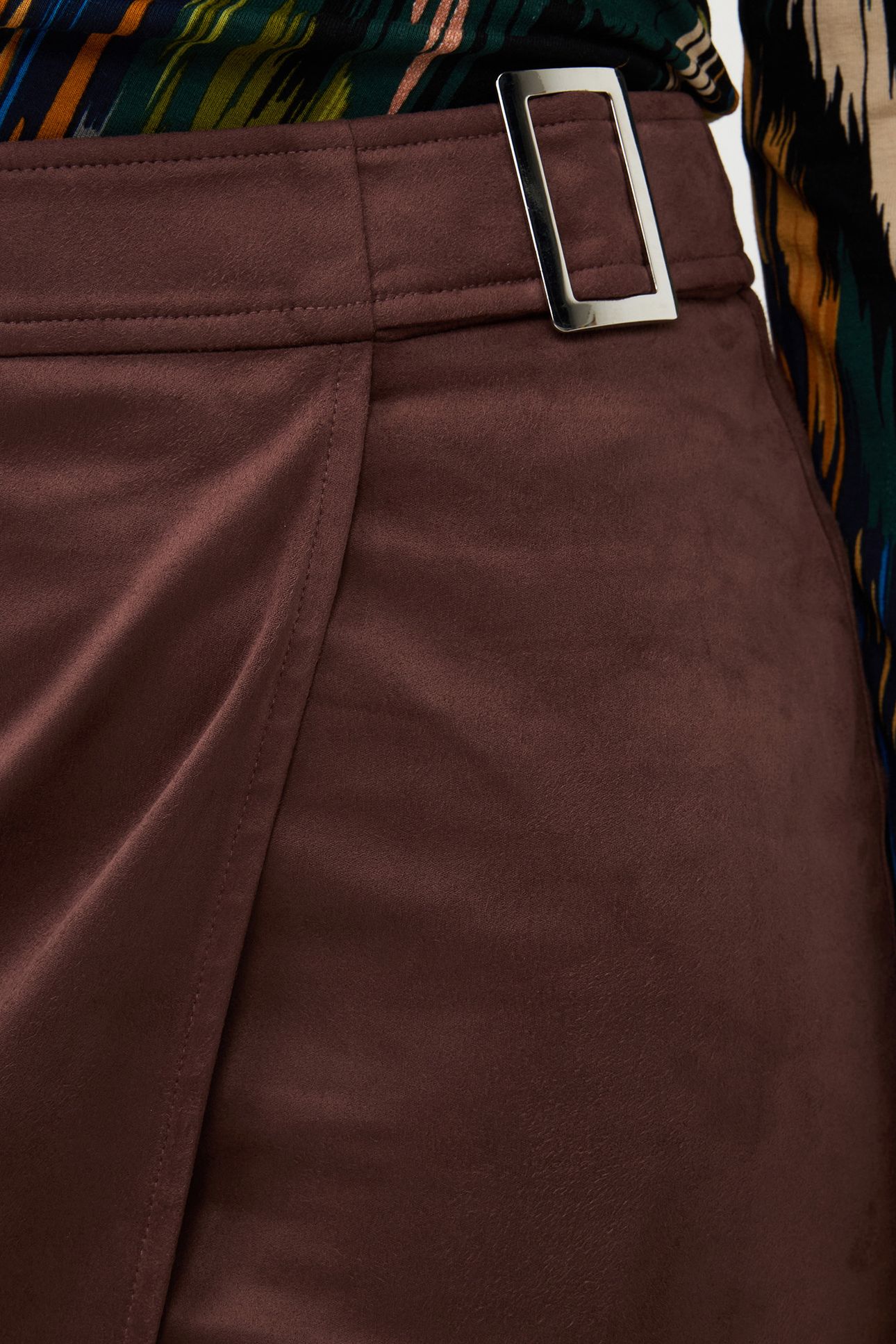 SKIRT OVERLAP SUEDINE CHOCOLATE 8