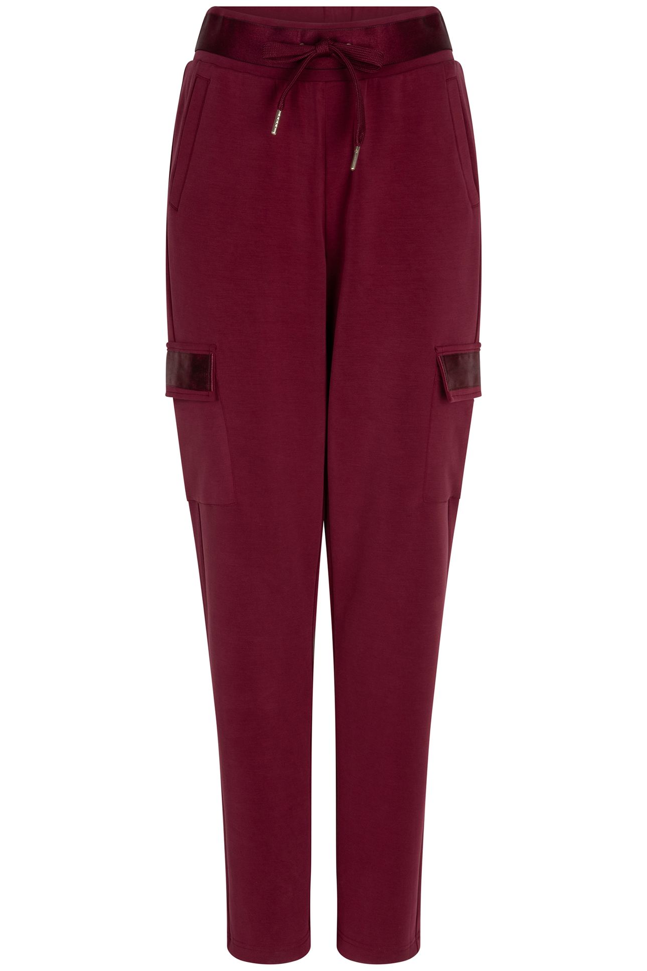 TROUSER CARGO SATIN MODAL WINE RED 5