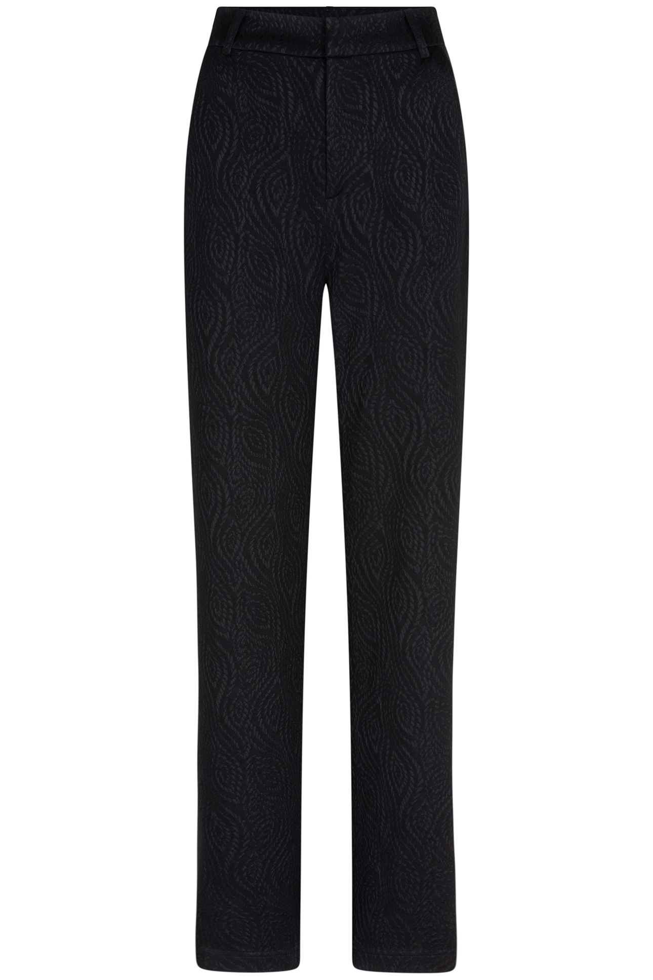 TROUSERS JACQUARD STRETCH BLACK 6
