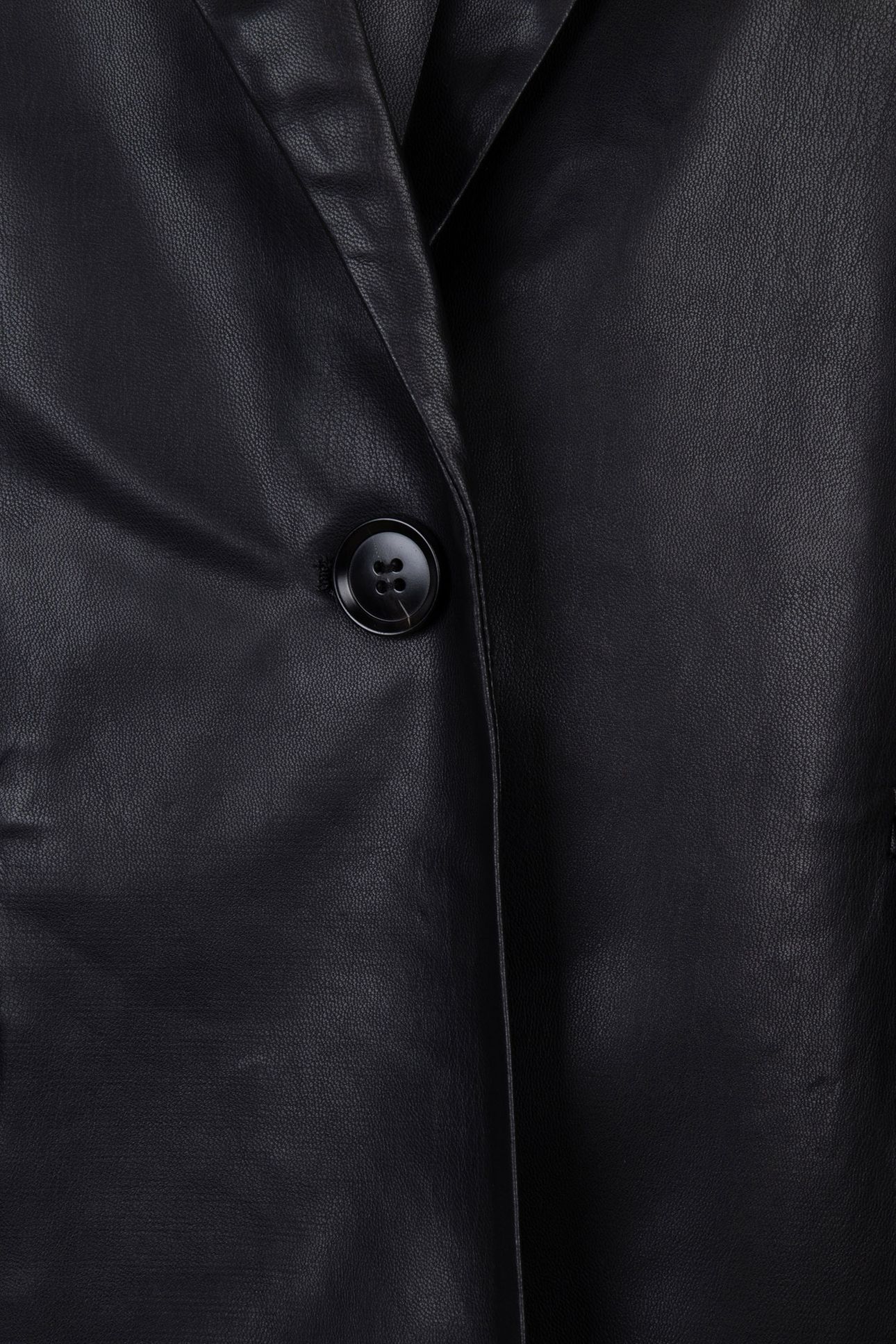 GILET LONG VEGAN LEATHER BLACK 6