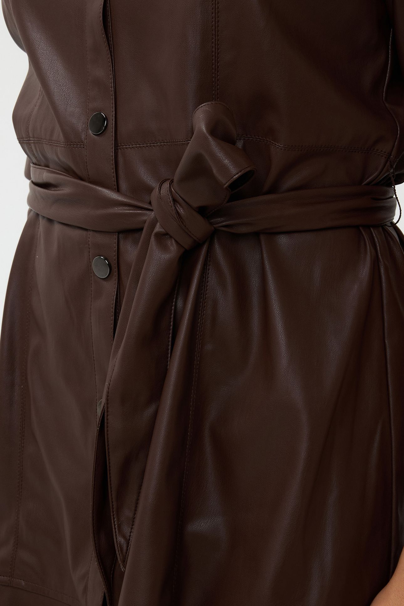 DRESS VEGAN LEATHER CHOCOLATE 7