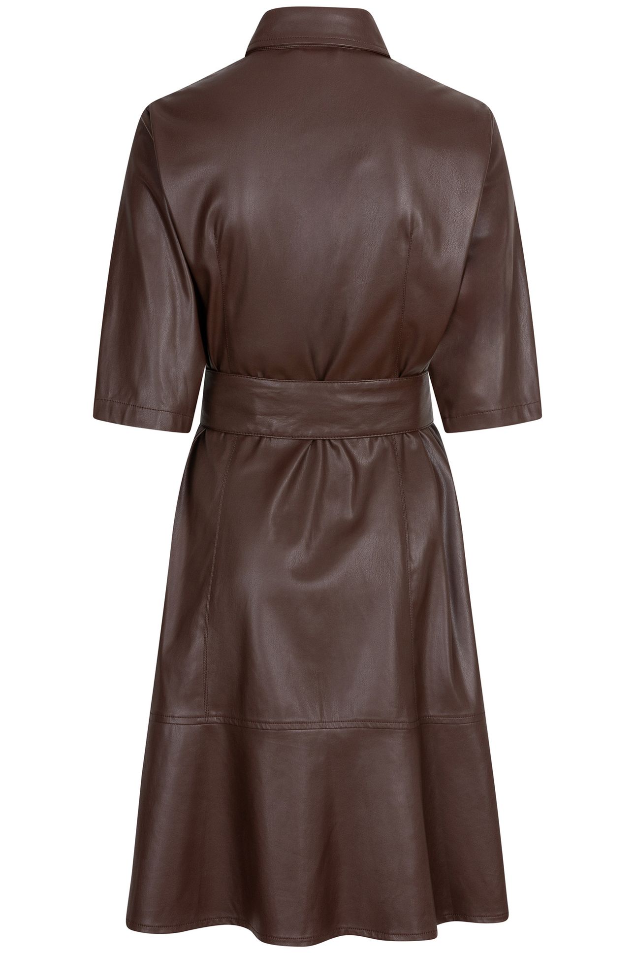 DRESS VEGAN LEATHER CHOCOLATE 5