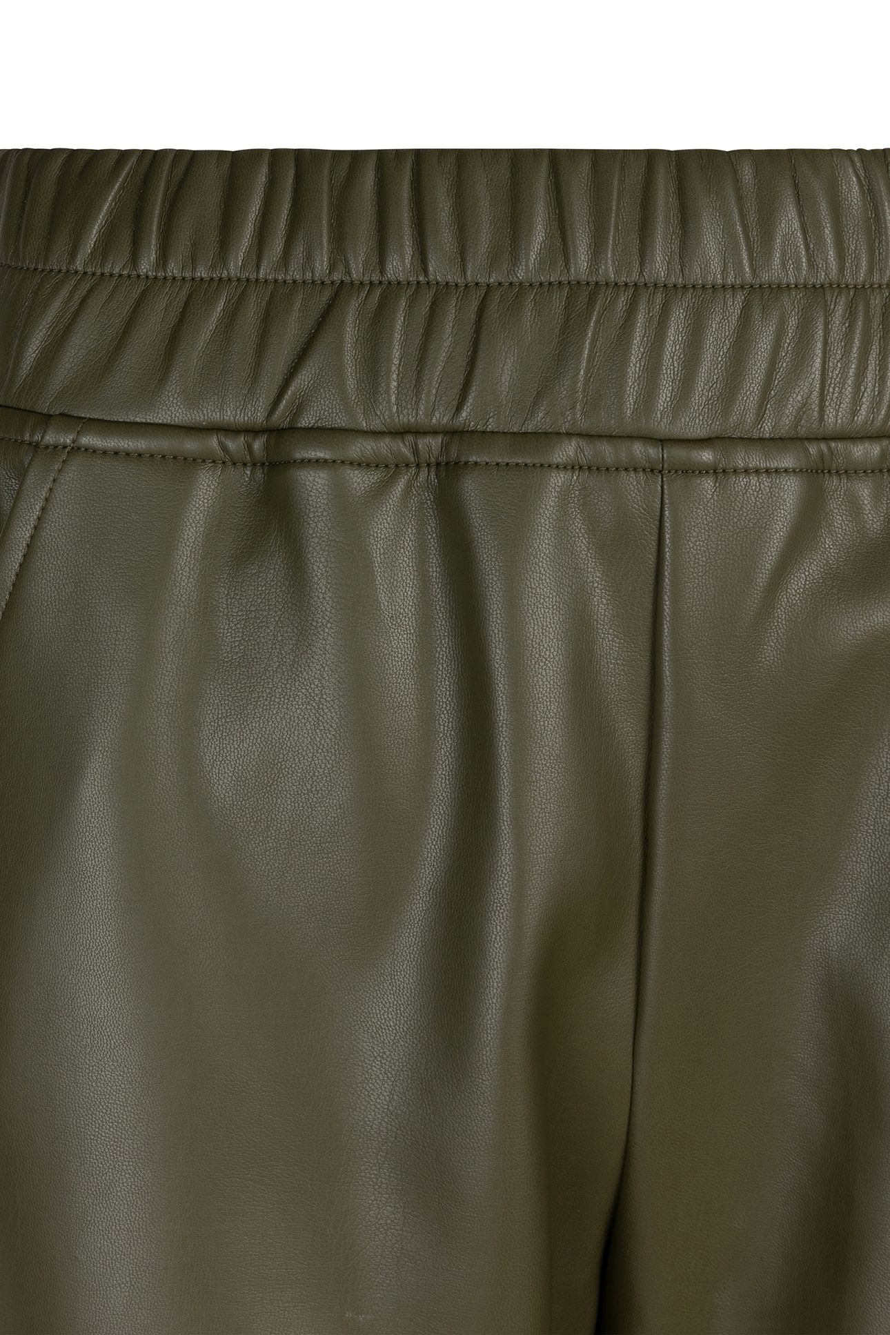 TROUSERS TREGGING VEGAN LEATHER GREEN 6