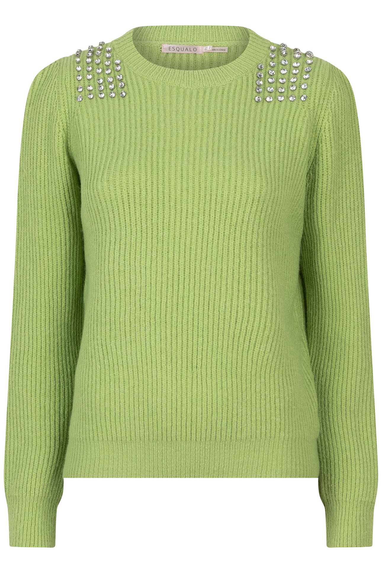 SWEATER SHOULDER PEARLS MATCHA GREEN 5