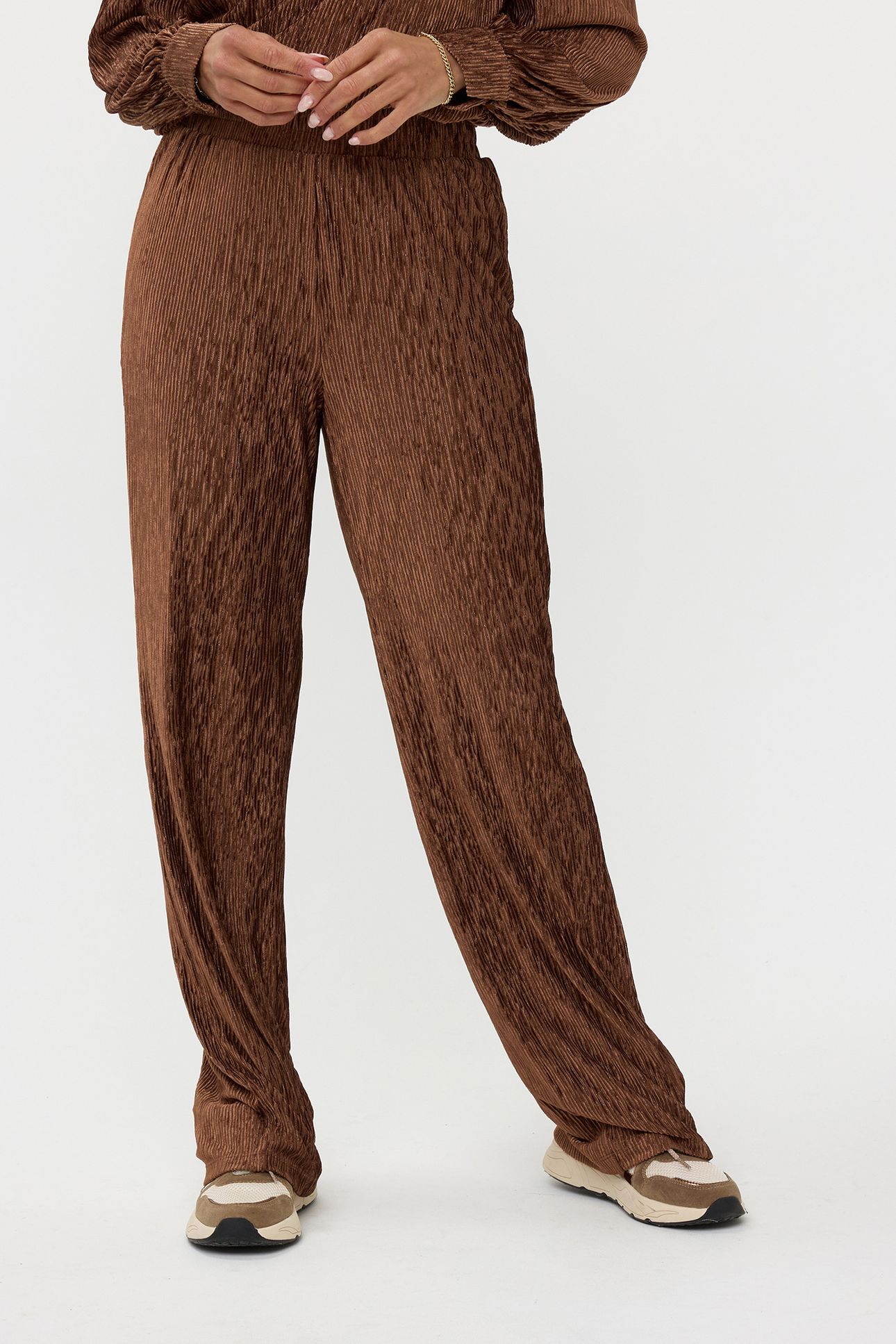 TROUSERS CRINKLED VELVET BRANDY 1