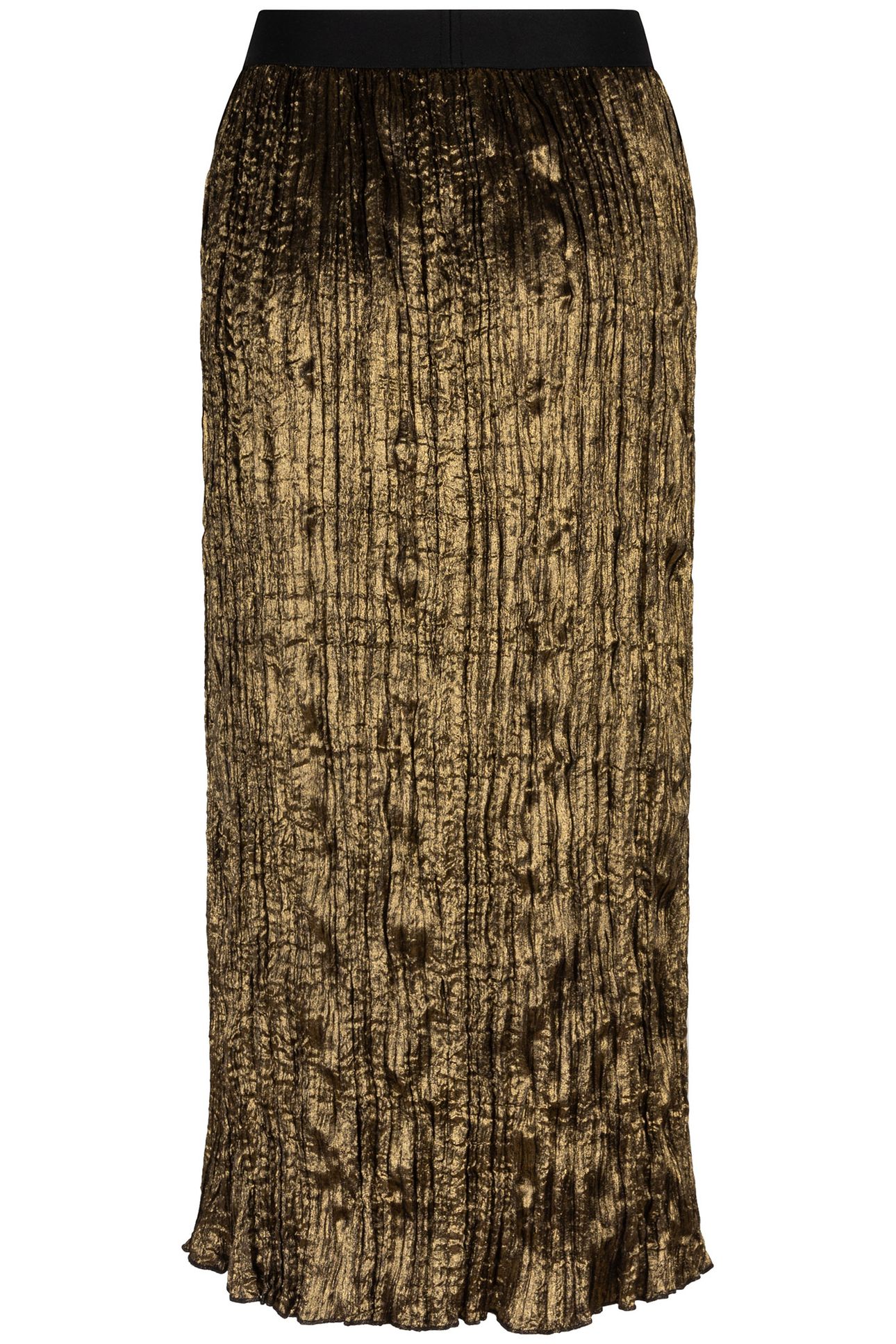 SKIRT CRUSHED FOIL MOSS GREEN 7